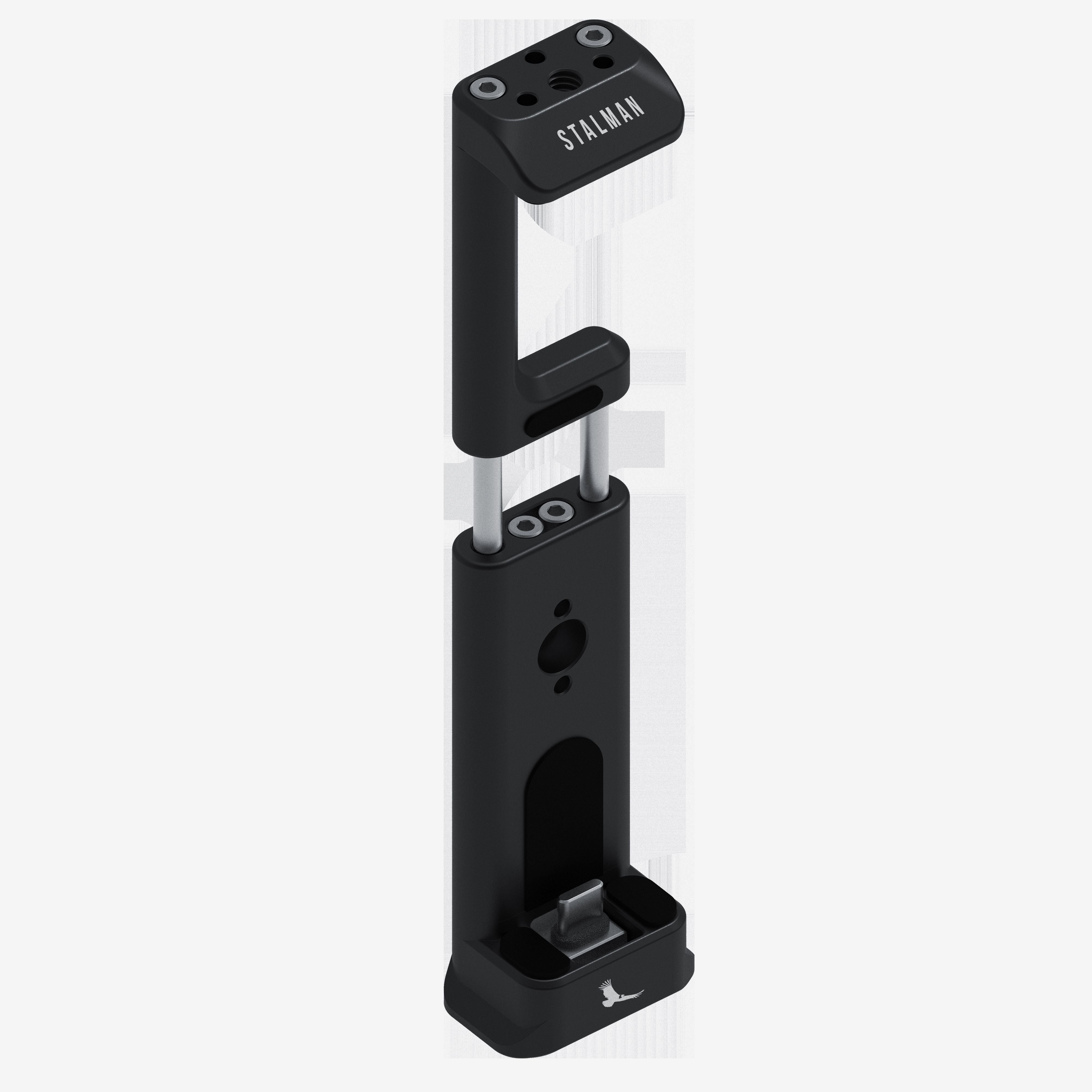 Kondor Blue Stalman Clamp for Vertical Filmmaking - Heavy Duty Camera Mount for Smartphones & DSLRs (Raven Black) - Perfect for Vlogging, YouTube & Social Media Content Creation