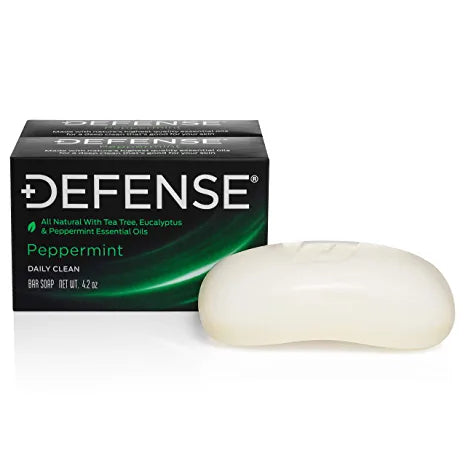 Defense Soap Bar - Natural Tea Tree & Eucalyptus Antibacterial Body Soap for Athletes, Gym & Sports | Helps Prevent Ringworm, Jock Itch & Fungal Infections | Ideal for Post-Workout, Shower & Daily Hygiene