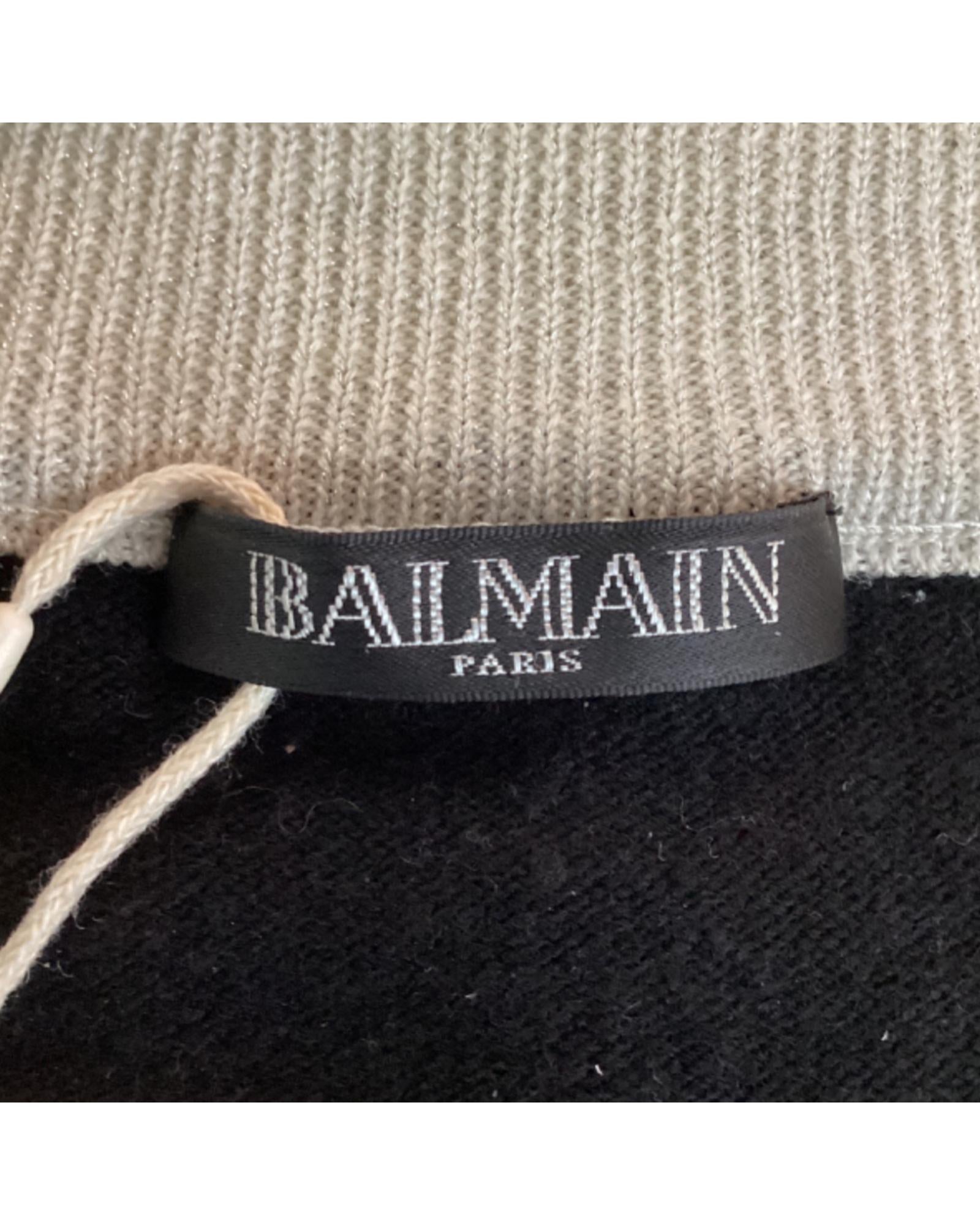 Balmain Logo Cashmere Sweater for Women - Luxury Soft Knit Pullover for Fall & Winter - Perfect for Office, Parties & Casual Outfits