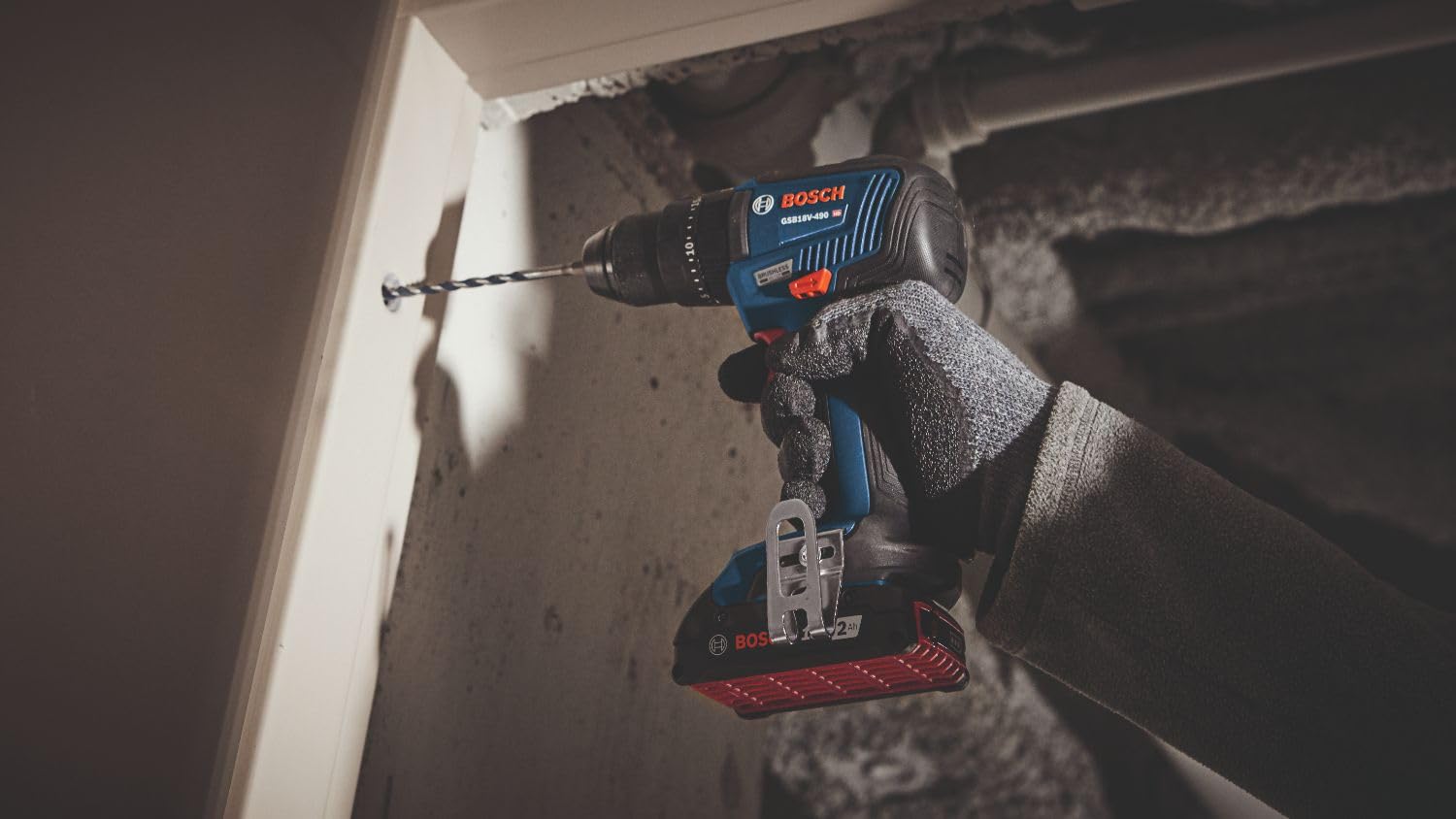 BOSCH GXL18V-240B22 18V Cordless 2-Tool Combo Kit with 1/2