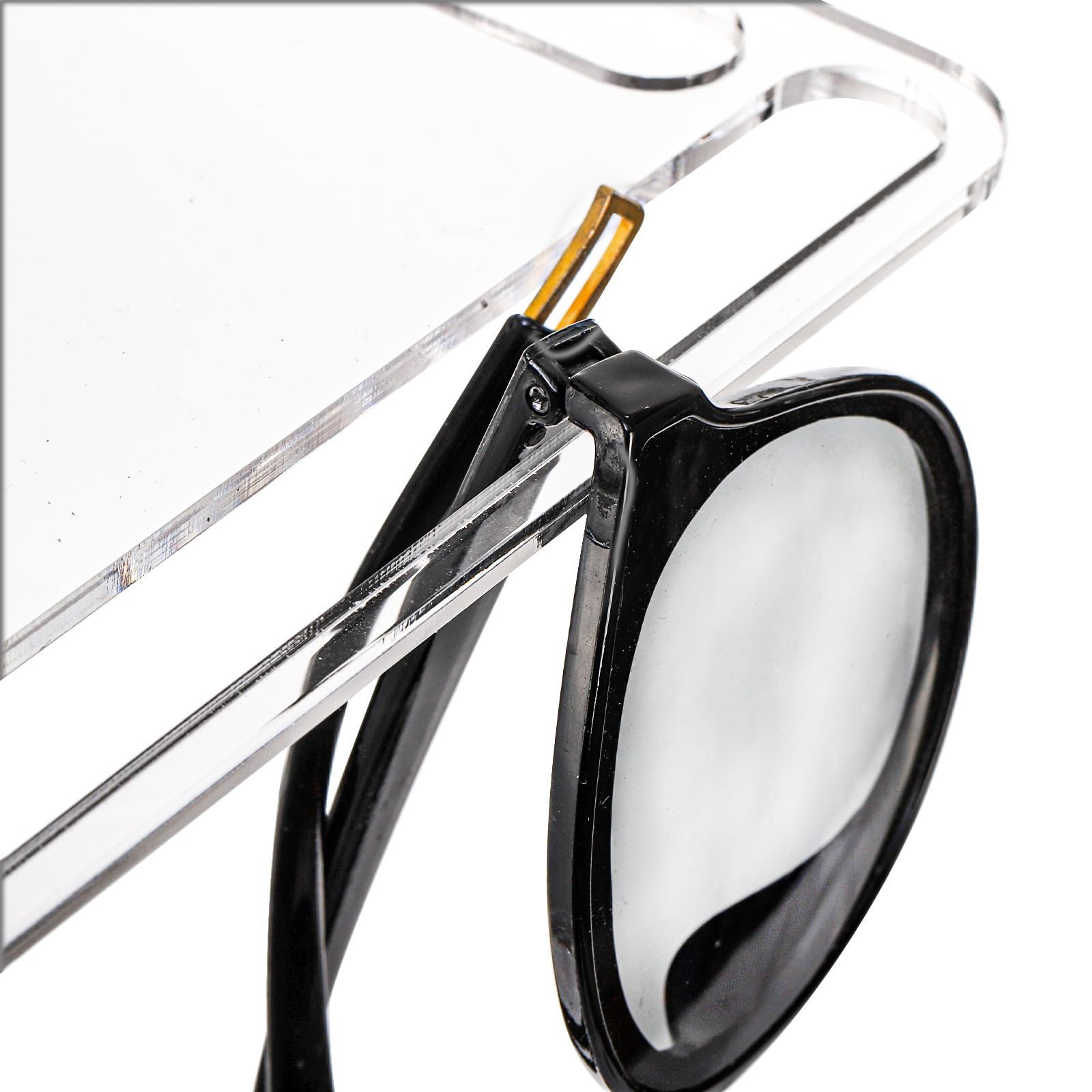 360° Rotating Acrylic Sunglasses Display Stand - 2 Tier Clear Eyeglass Holder for Retail Stores & Boutiques | Eyewear Organizer for Countertop, Tabletop & Optical Shop Displays