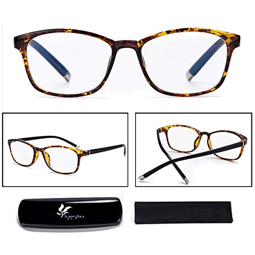 Blue Light Blocking Reading Glasses +2.00 for Men & Women - 3 Pack Multifocus Computer Readers for Office Work, Gaming & Screen Time