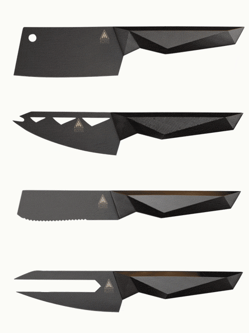 Premium 4-Piece Cheese Knife Set - Shadow Black Series - NSF Certified - Dalstrong - Perfect for Cheese Boards, Charcuterie & Entertaining