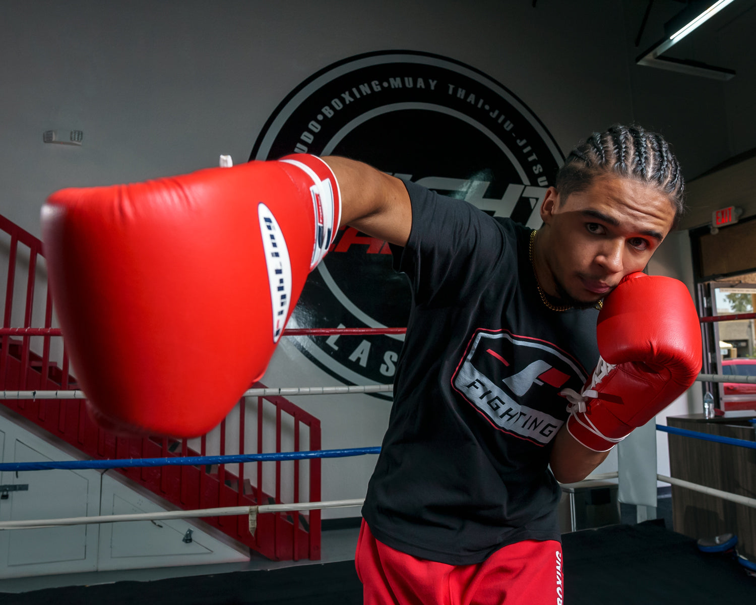 Fighting Fury Professional Lace-Up Boxing Gloves for Training - Premium Leather MMA Sparring & Heavy Bag Workout Gear