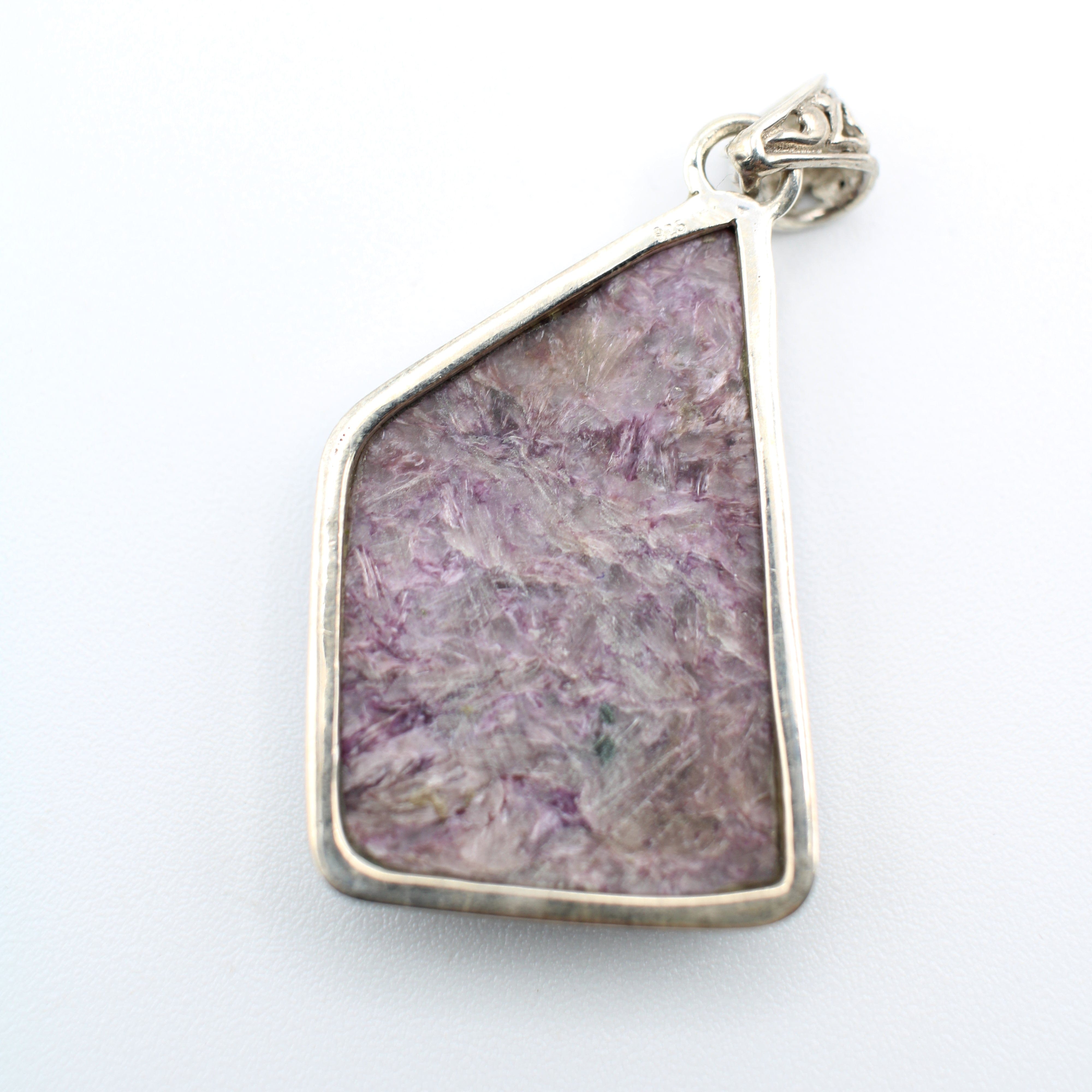 Natural Charoite Gemstone Pendant Necklace for Women - Elegant Purple Crystal Jewelry for Healing, Meditation & Spiritual Gifts