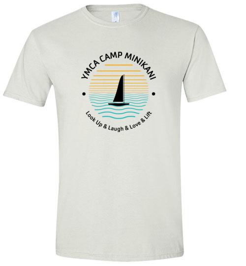 Minikani Softstyle Unisex 2-Sided T-Shirt with Boat Logo - Comfortable Casual Wear for Men & Women - Perfect for Beach Outings, Boating & Summer Activities