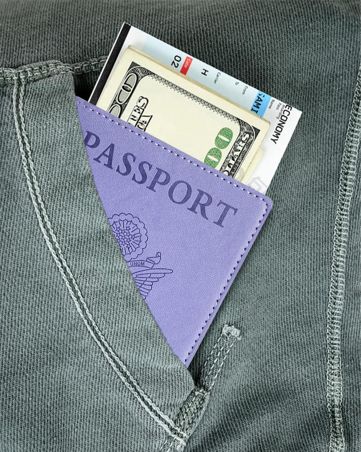 Slim RFID Passport Holder for Women - Travel Essentials & Vaccine Card Combo
