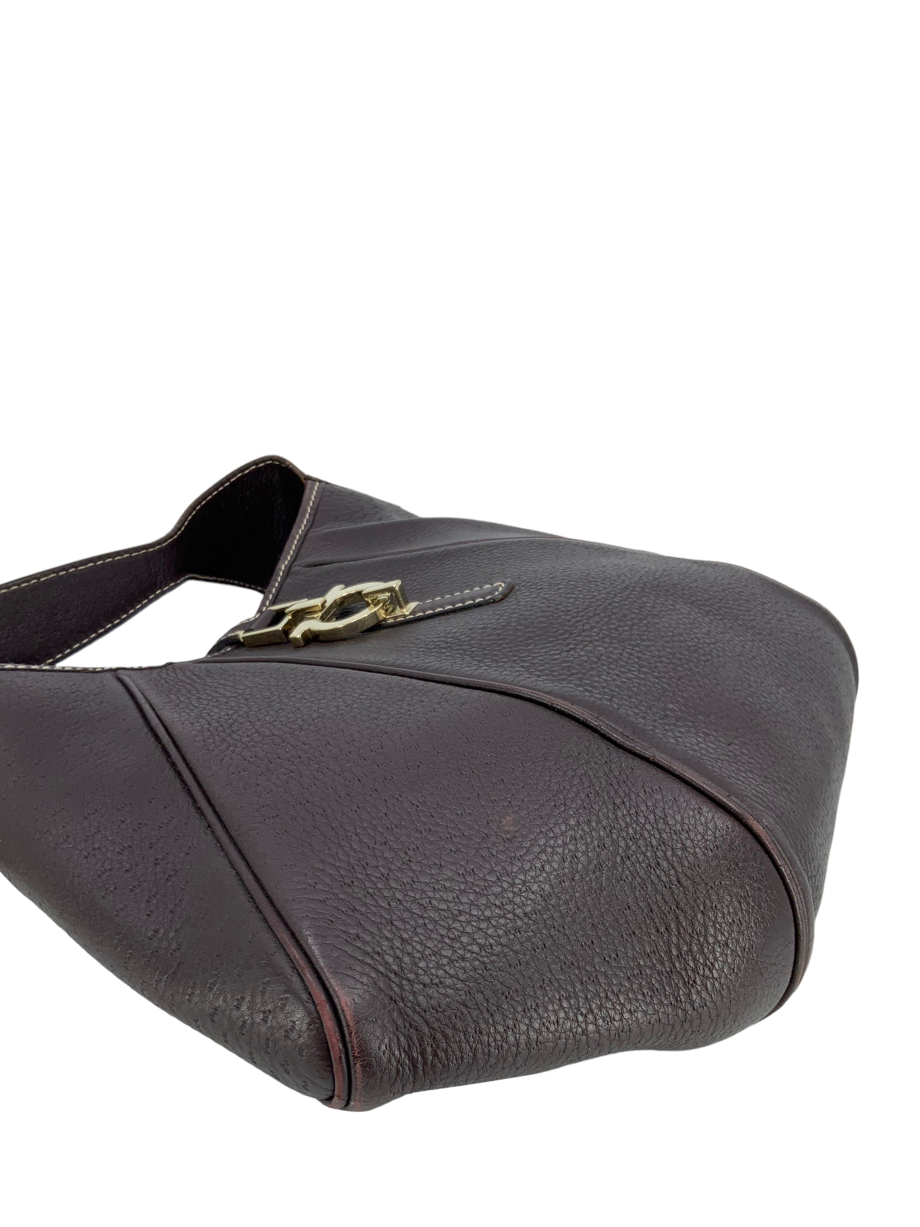Salvatore Ferragamo Genuine Leather Hobo Handbag for Women - Stylish Shoulder Bag for Work, Travel & Everyday Use
