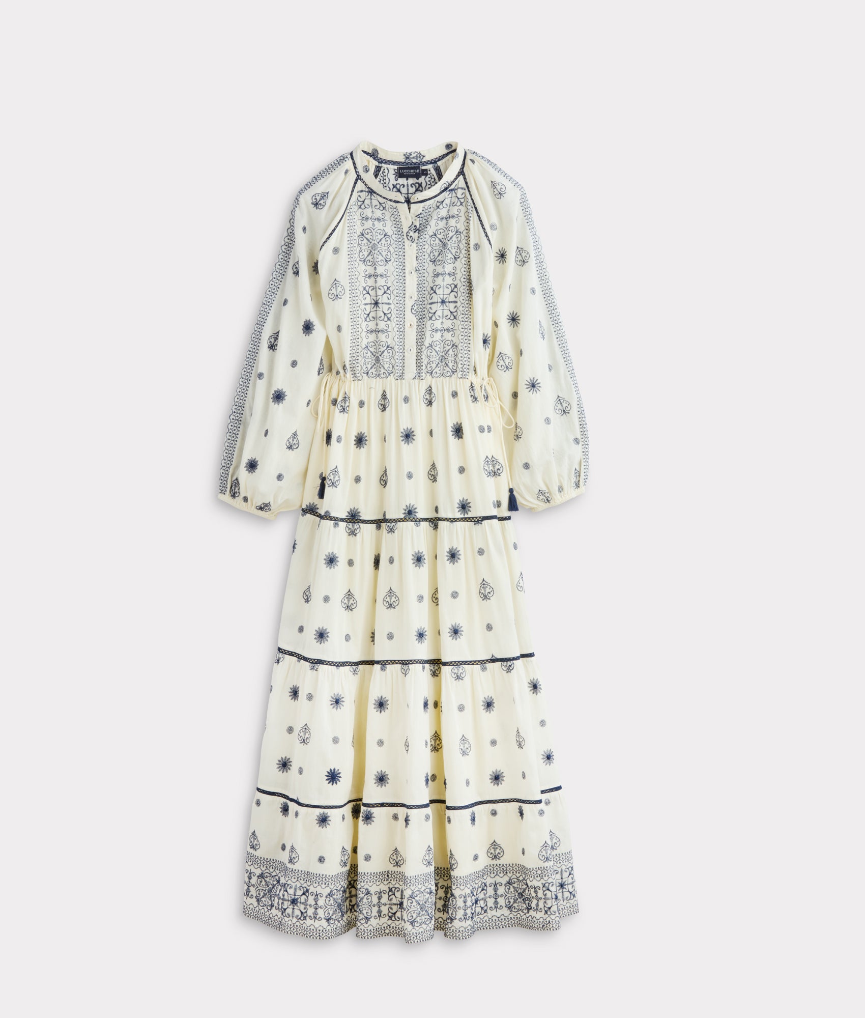 Charlotte Tiered Dress - Off White | Elegant Flowy Midi Dress for Women | Perfect for Weddings, Parties & Summer Outfits