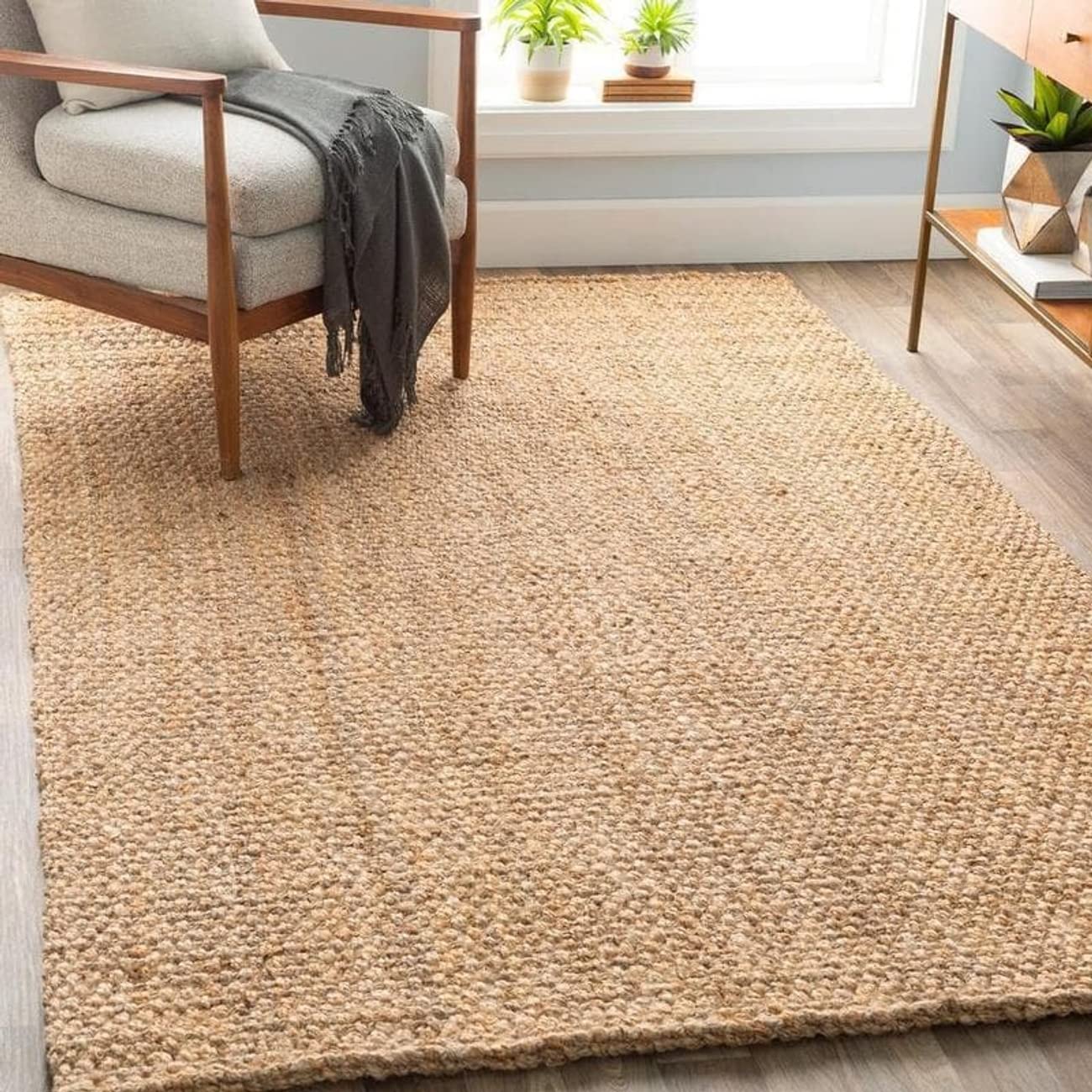 Mark&Day 3x12 Austin Natural Fiber Wheat Runner Rug - Orange & Brown Handmade Carpet for Hallway, Bedroom, Kitchen - Eco-Friendly Jute Floor Mat (3' x 12') - Perfect for Entryways, Dining Areas & High-Traffic Spaces