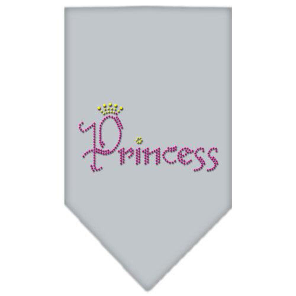 Sparkling Rhinestone Dog Bandana for Small Dogs - Grey 