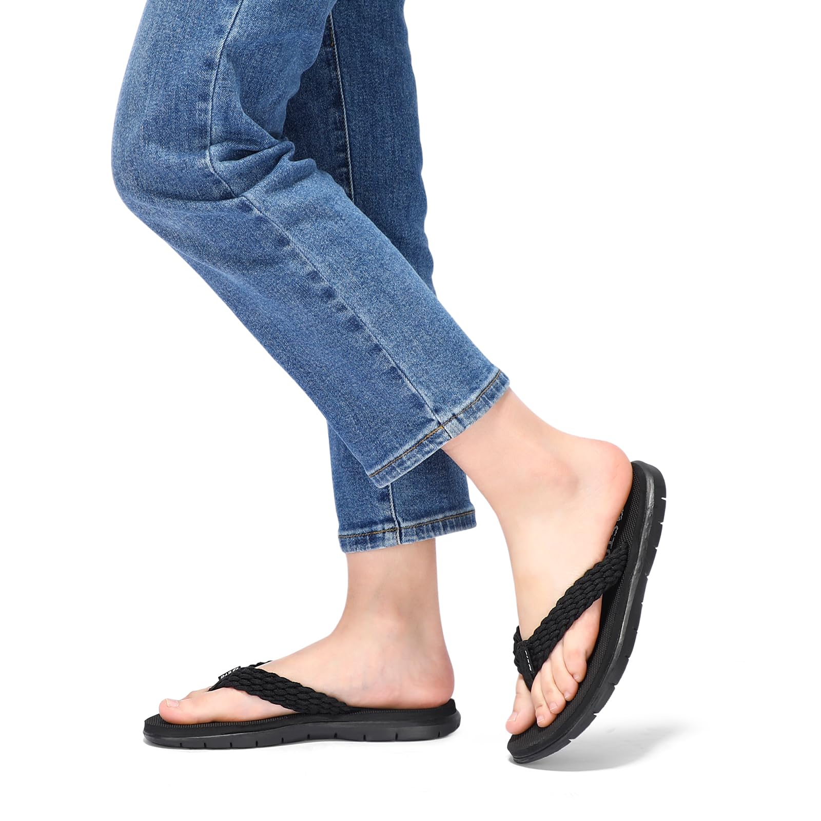 STQ Women's Non-Slip Flip Flop Sandals - Comfortable Yoga Mat Thong Sandals for Beach, Pool, Yoga & Outdoor Activities
