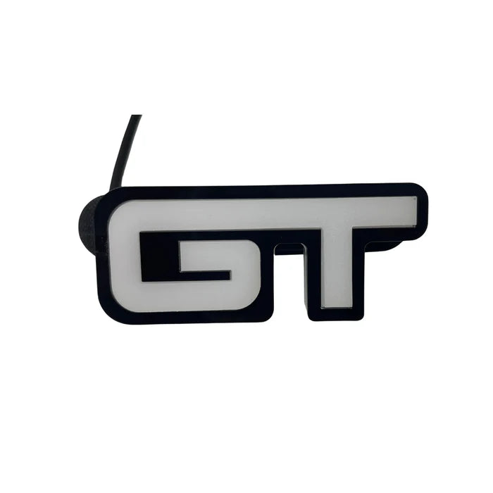 GT LED Emblem Badge - Multicolor RGB Flowing Light Car Logo for BMW, Mercedes, Audi - Upgrade Your Vehicle with Customizable LED Lighting for Night Driving & Car Shows