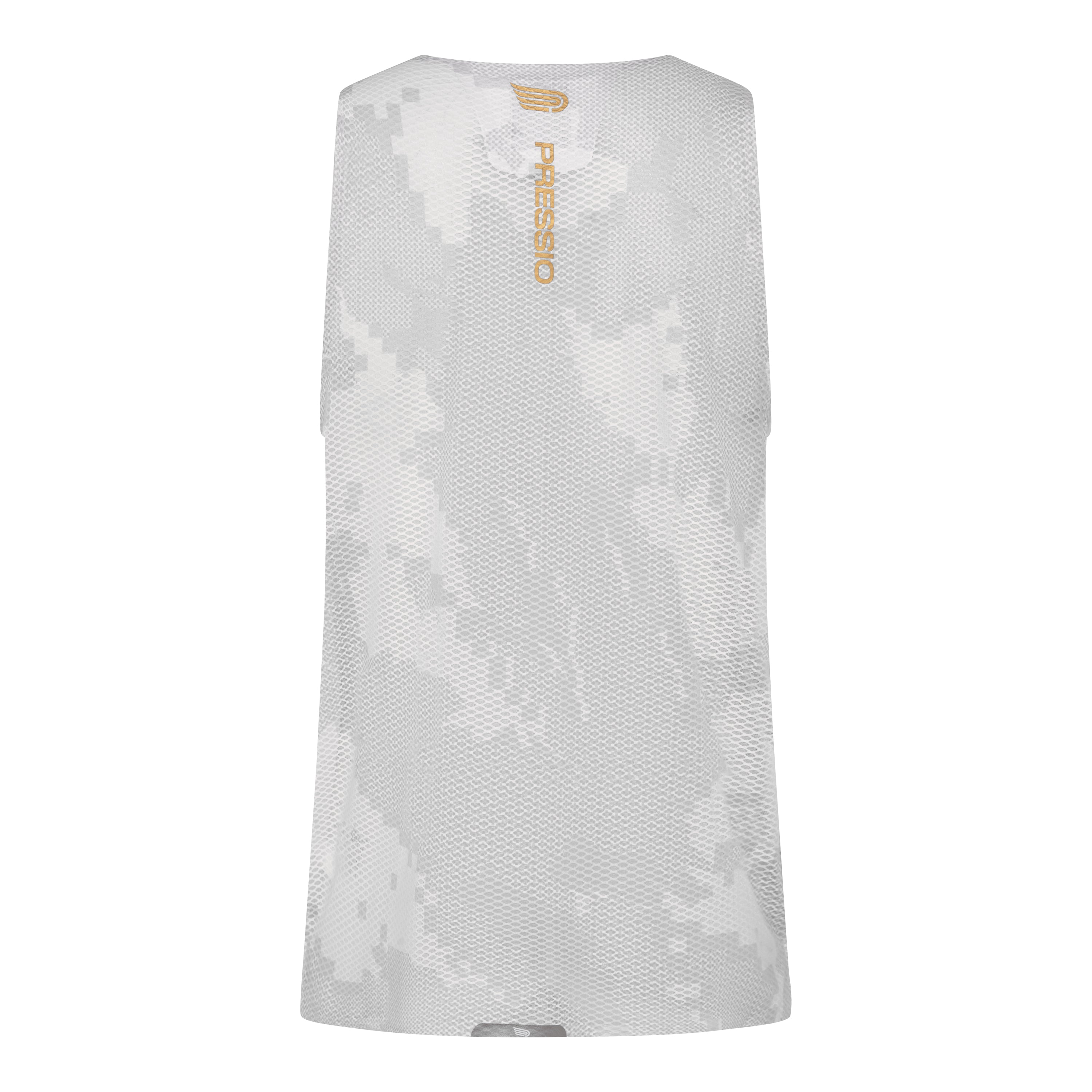 Pressio Men's Running Singlet - Lightweight Performance Camouflage White for Marathon & Training - Breathable & Moisture-Wicking Athletic Top