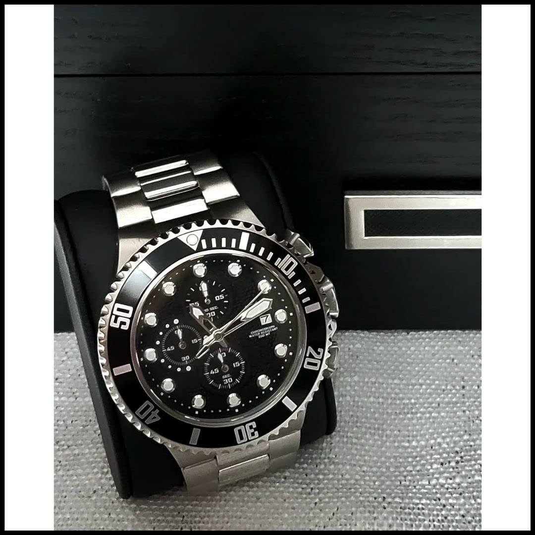 Premium 20-Slot Ebony Wood Watch Display Case with Glass Top - 2-Tier Jewelry Organizer with Stainless Steel Accents & 2 Drawers - Perfect for Watch Collectors, Jewelry Storage & Retail Store Displays