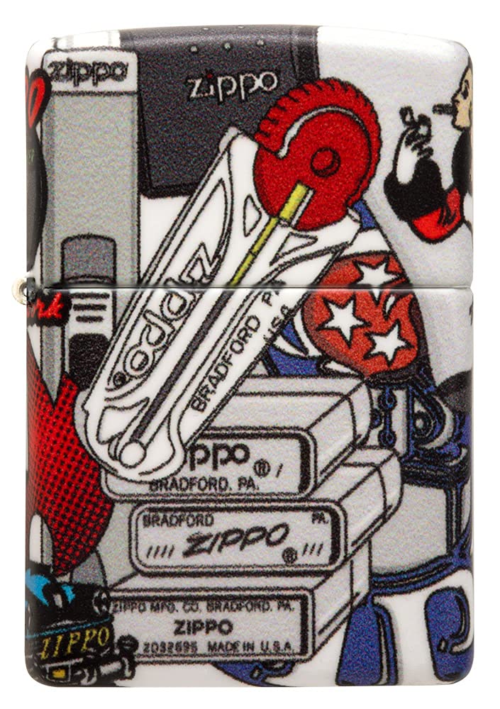 Zippo I Spy Design 540 Color Pocket Lighter - Windproof Refillable Metal Lighter for Outdoor Camping, Hiking & Everyday Carry (EDC)