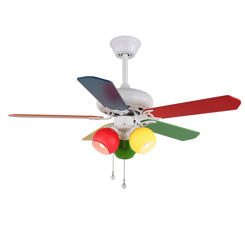 ColorPop Kids Ceiling Fan with LED Light - Fun and Safe Lighting for Children's Bedroom, Playroom, or Nursery