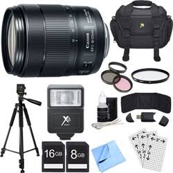 Canon EF-S 18-135mm f/3.5-5.6 IS USM Zoom Lens Kit with Case, Tripod, 67mm Filter, 16GB SD Card & Accessories - Perfect for Travel, Portrait & Landscape Photography