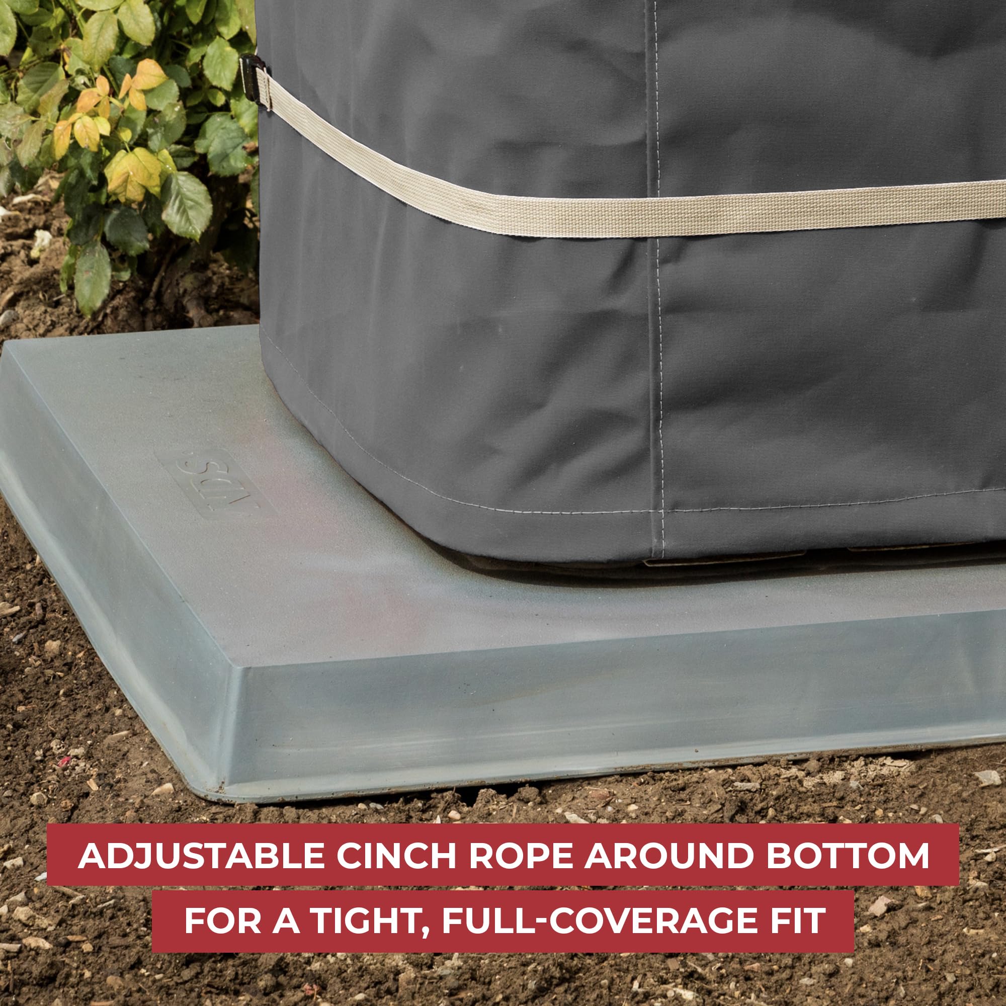 Premium Waterproof Outdoor Air Conditioner Cover - All-Weather Heavy Duty Canvas AC Protector (24x24x24 Inches, Charcoal Gray) - Made in USA with 20-Year Warranty - Perfect for Home, RV & Seasonal AC Unit Protection