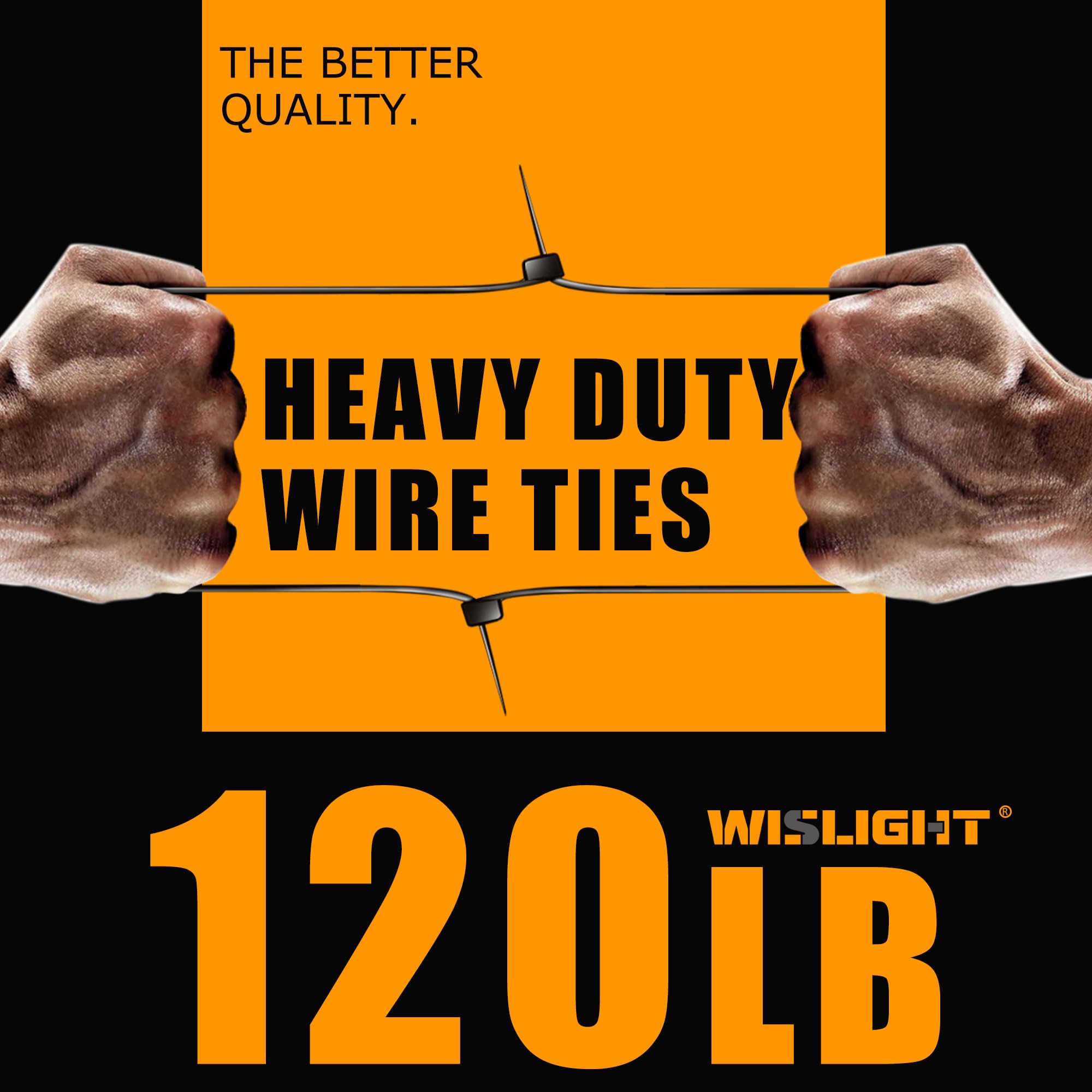 120 Lbs Tensile Strength Reusable Adjustable Nylon Cable Zip Ties - 100 PCS (6+8+10 Inch) Self-Locking Wire Ties for Electrical, Home & Office Organization - Heavy Duty Plastic Cord Management