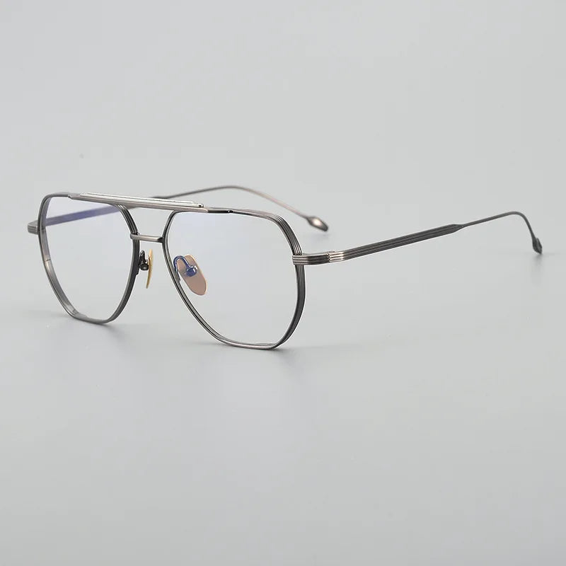 Stylish Unisex Black Titanium Oval Full Rim Double Bridge Eyeglasses - Jr39 - Perfect for Reading, Work & Fashion Accessories