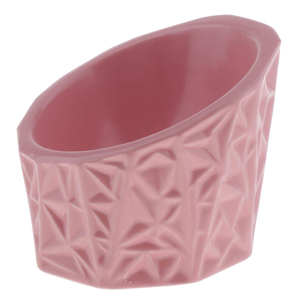 SECRET DESIRE Ceramic Pet Bowl for Dogs & Cats - Slanted Elevated Design in Pink - Perfect for Small & Medium Pets - Ideal for Home, Kitchen & Pet Feeding Station