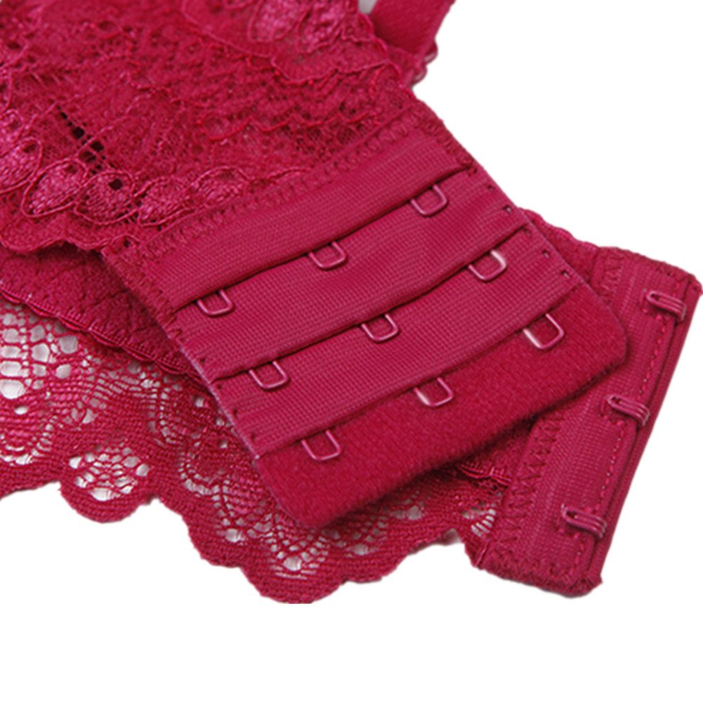 Women's Lace Push Up Bra and Panty Set - Embroidered Comfortable Underwear for Everyday Wear & Special Occasions