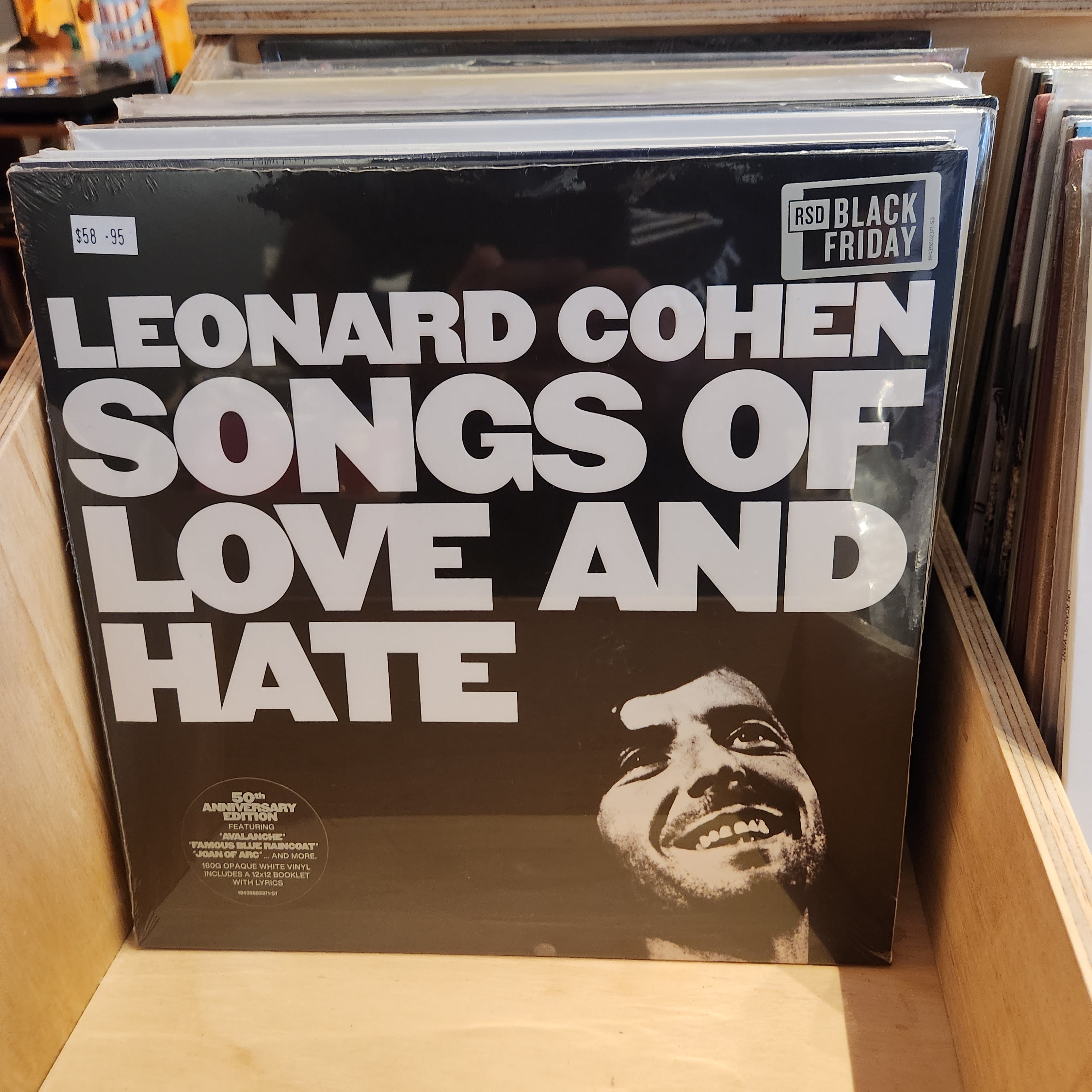 Leonard Cohen Songs of Love and Hate Vinyl LP Record - Classic Folk Rock Music for Home Listening & Vinyl Collectors