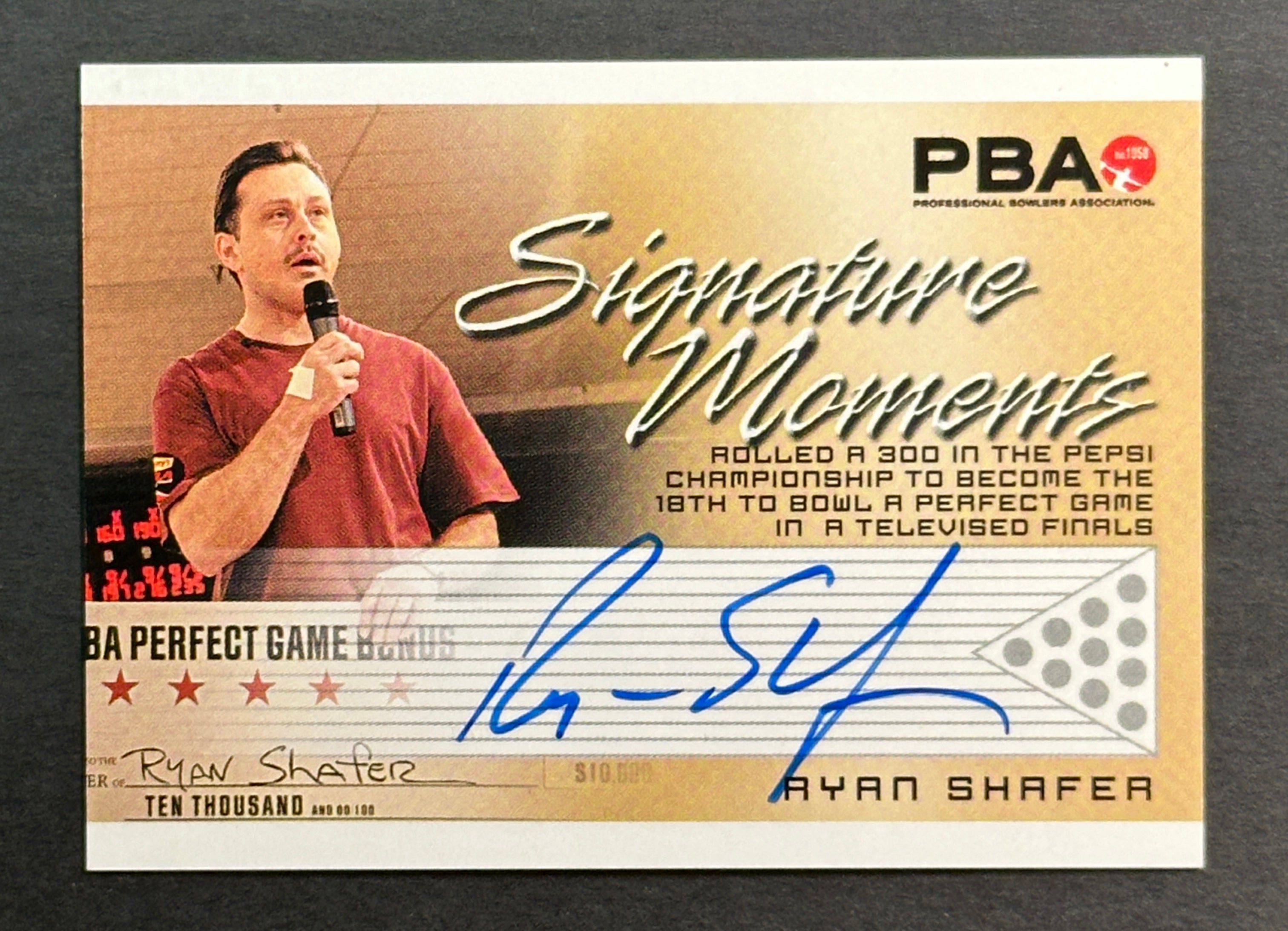 Ryan Shafer 2007 Rittenhouse Signature Moments PBA Autographed Bowling Trading Card - Perfect for Collectors and Bowling Enthusiasts