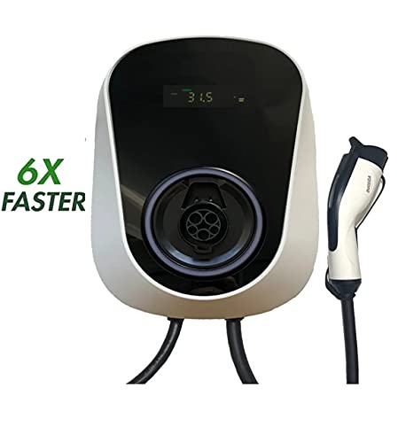 Gowe 32A 7.2kW Type 1 EV Charger - SAE J1772 Level 2 Electric Vehicle Charging Station with 1-Phase Plug - Fast Wallbox Charger for Home & Public Use