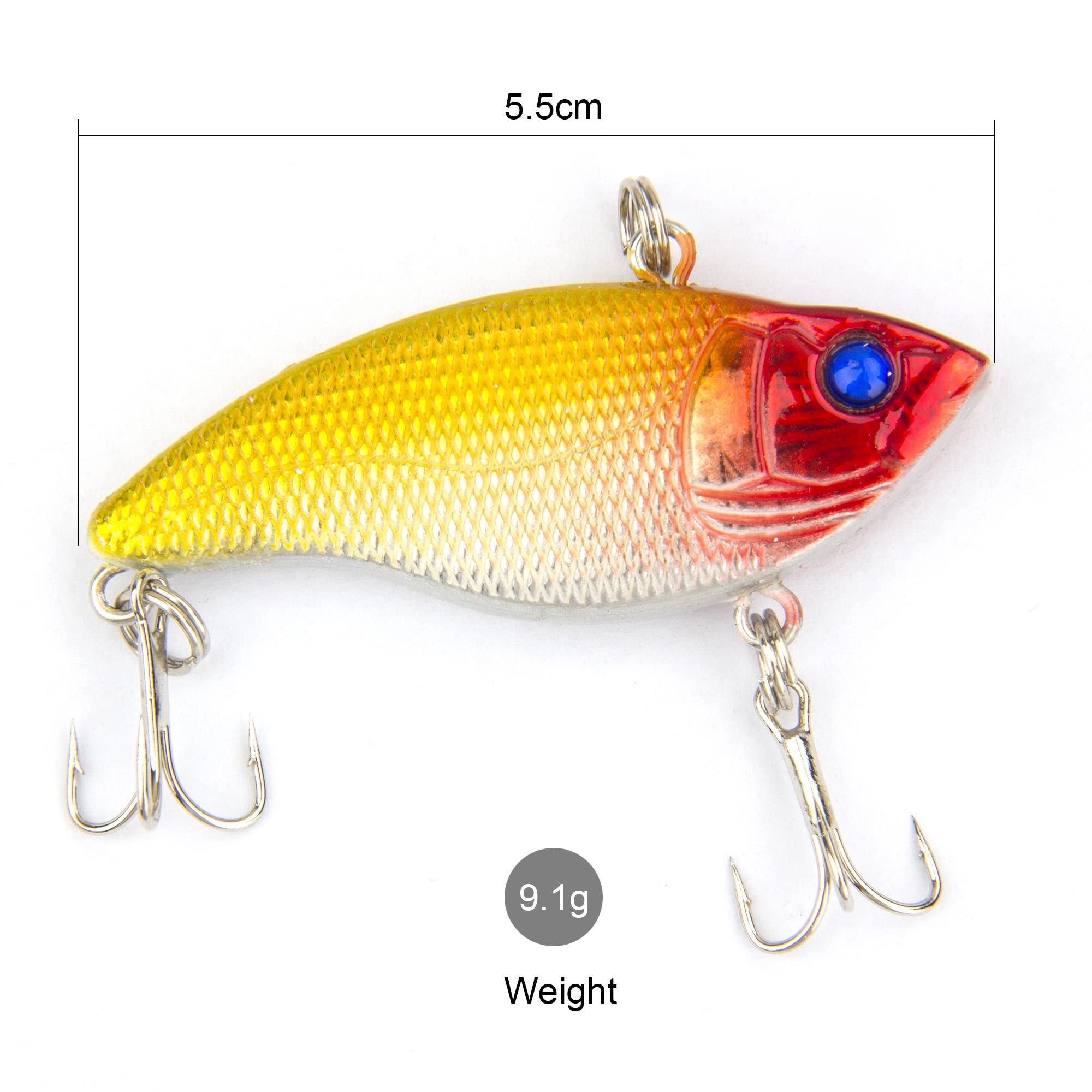 Rooster Tail Bass Trout Lures with Feathers - Fishing Spinner Baits Kit for Bass & Trout