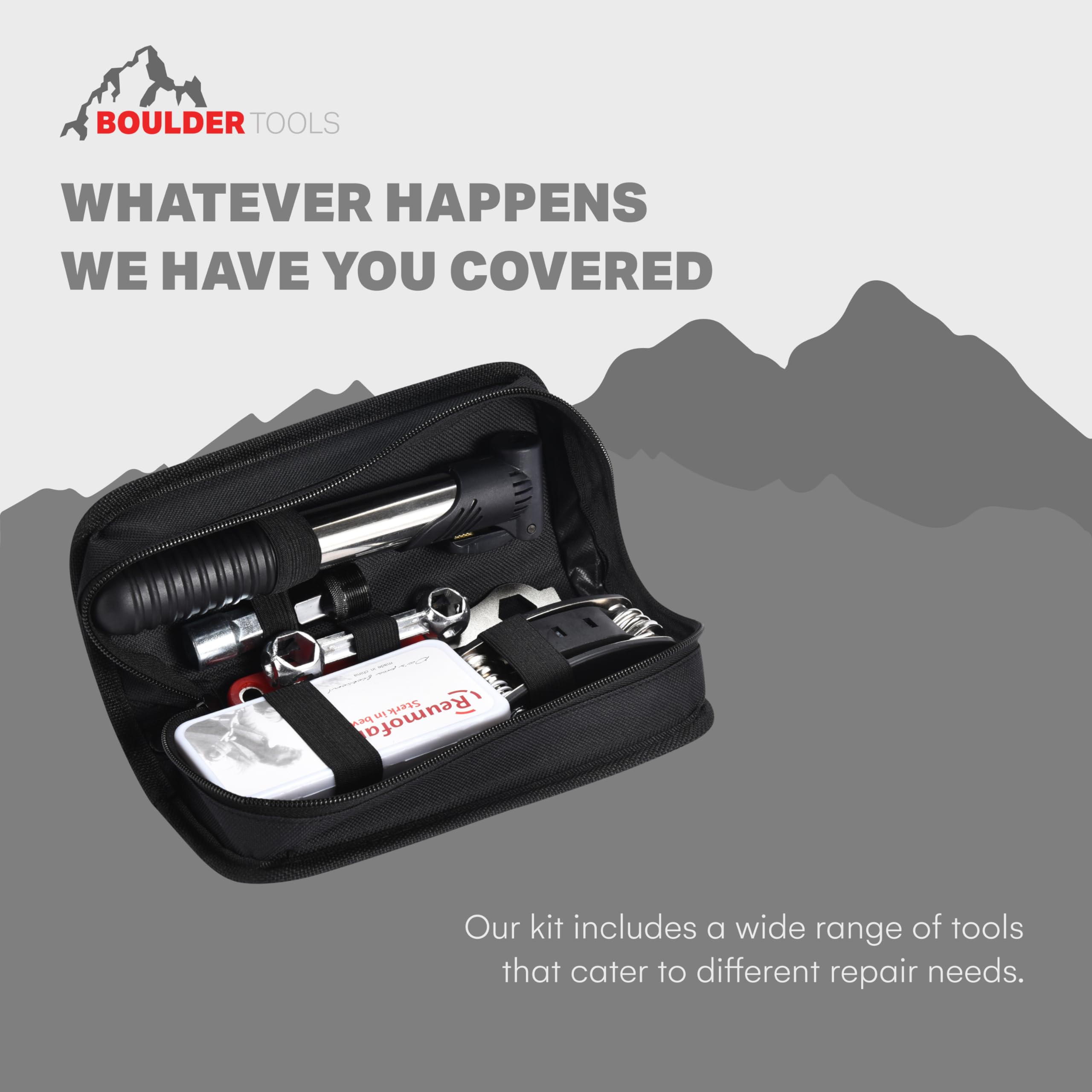 Portable Bike Repair Kit with Mini Pump - Mountain & Trike Bicycle Tool Set for Emergency Roadside Fixes - Compact Cycling Accessories Gift for Beginners & Pro Riders - Perfect for Trail Riding, Commuting & Travel Adventures