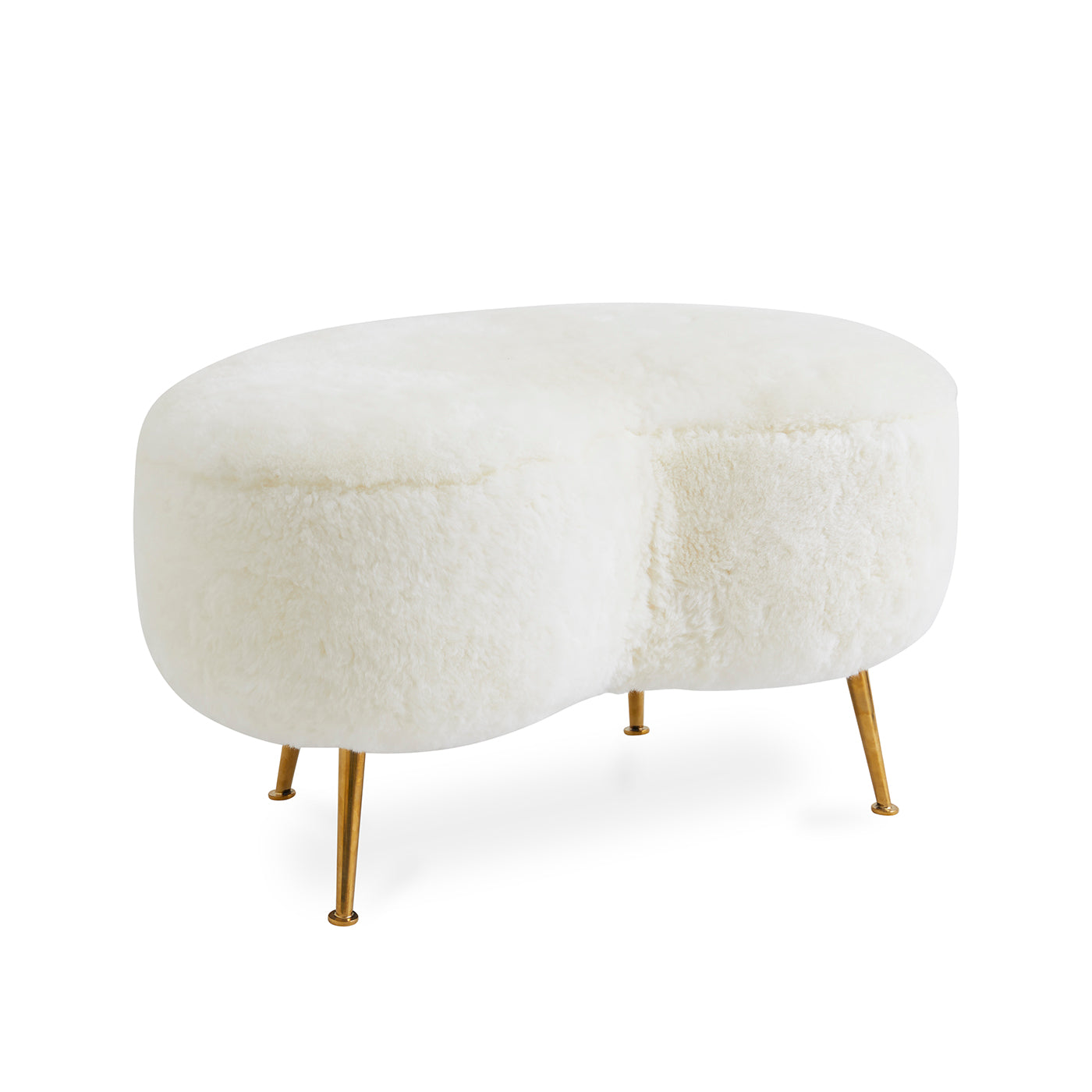 Kidney Shaped Ottoman - Modern Upholstered Storage Footrest for Living Room, Bedroom & Office - Comfortable and Stylish Home Decor Accent