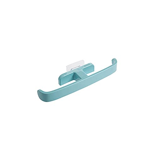 Wall-Mounted Shoe Organizer Rack - Space Saving Bathroom Slipper Storage, Dorm Shoe Shelf with Drain Holes, No Drilling Required (Blue) - Perfect for Small Bathrooms, Closets & College Dorm Organization