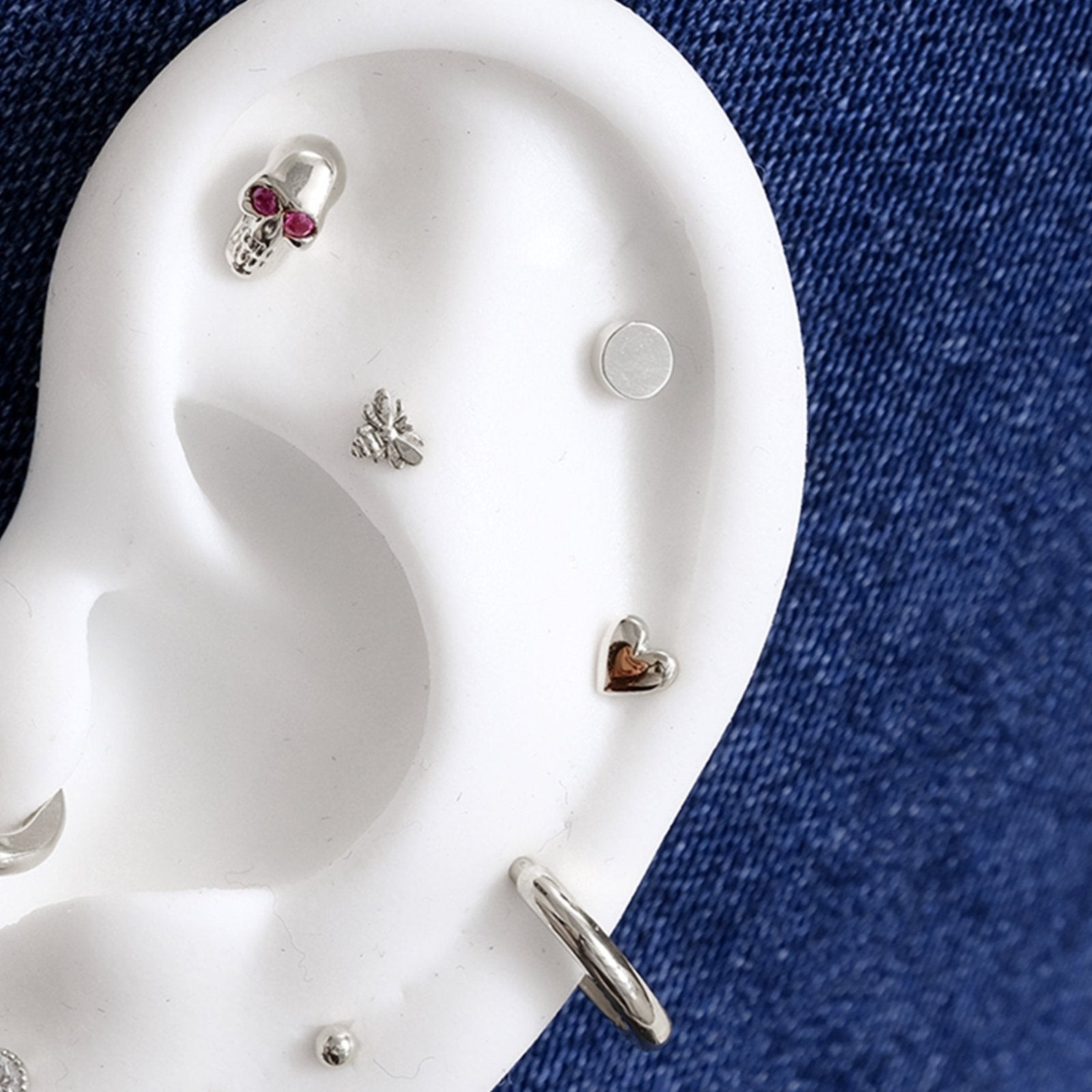 14k White Gold Flat Back Stud Earrings - Hypoallergenic, Durable & Elegant Jewelry for Everyday Wear, Parties & Special Occasions