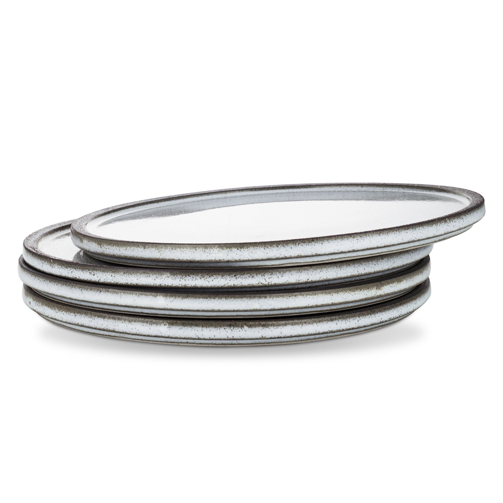Vince Stoneware Dinner Plate Set - Gray, Green, Blue Ceramic Plates for Everyday Dining & Entertaining | Microwave & Dishwasher Safe