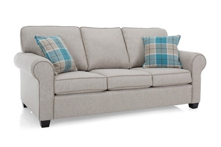 Classic Round Arm Sofa Collection - Modern Living Room Furniture for Home & Office - Comfortable Upholstered Couch with Soft Fabric - Perfect for Lounge, Family Room, and Small Spaces