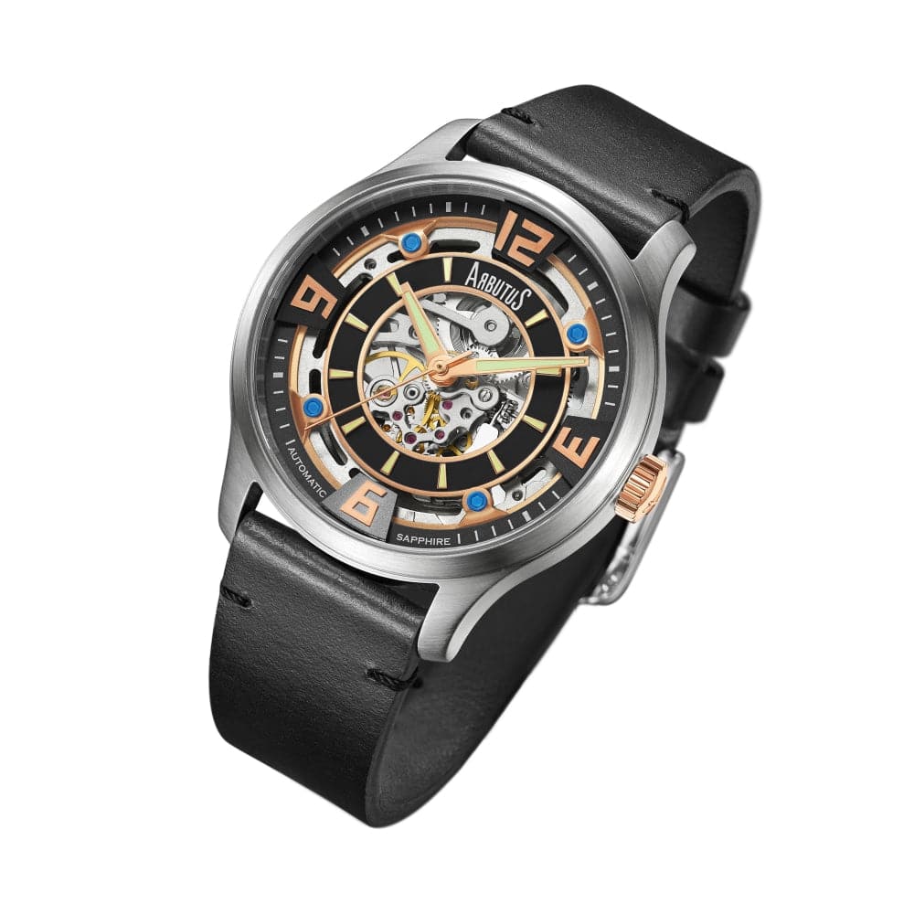 ARBUTUS AR1902SBB Men's Analog Stainless Steel Watch - Waterproof Dress Watch for Business, Casual & Formal Occasions