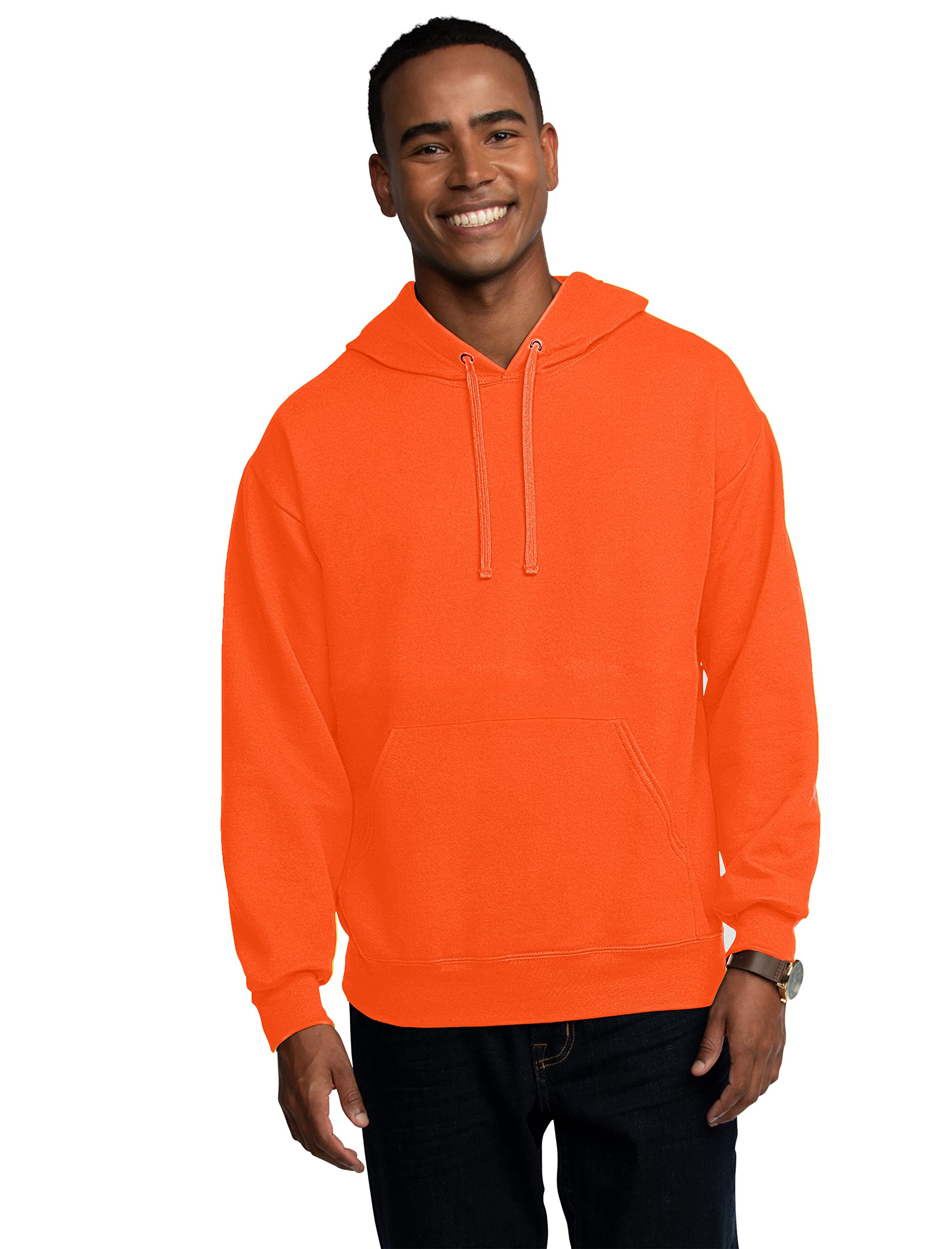 Fruit of the Loom Men's Eversoft Fleece Hoodies - Moisture Wicking, Breathable Pullover Hooded Sweatshirt for Gym, Running & Outdoor Activities