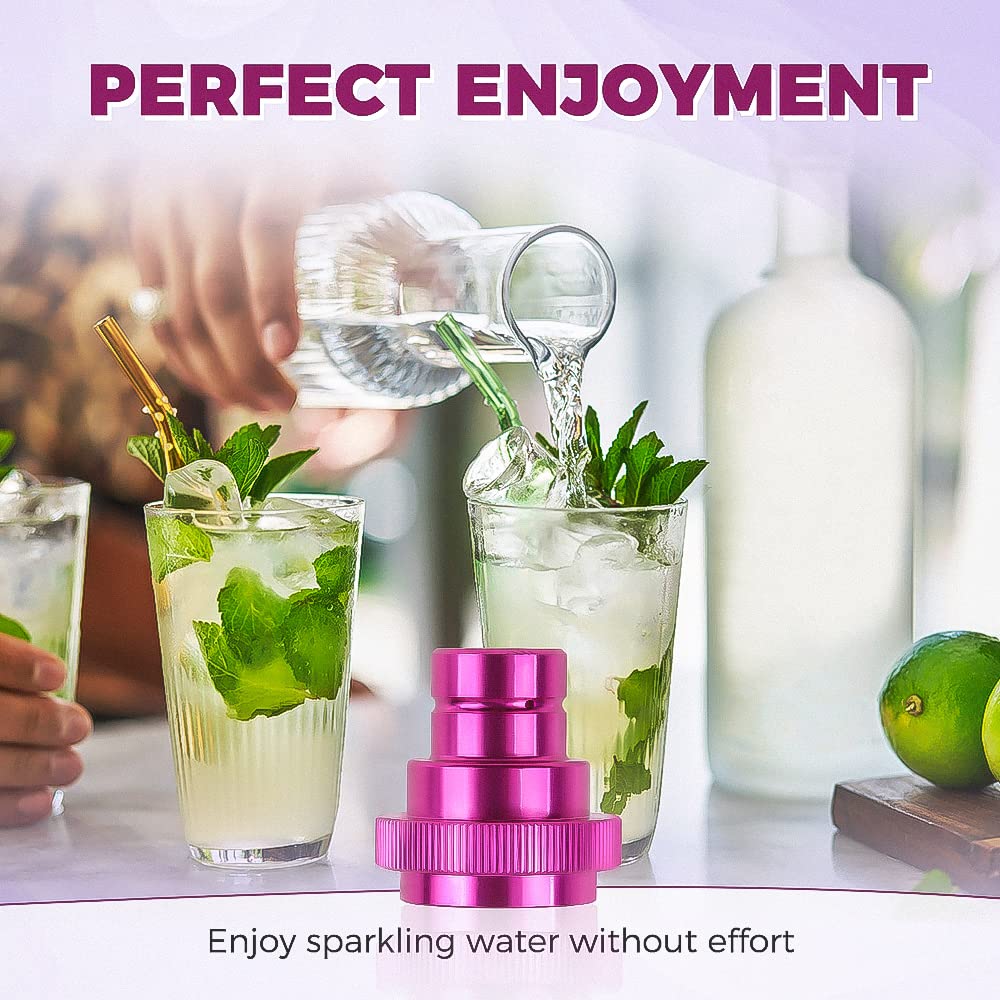CO2 Quick Adapter for Soda Water Bubbler - Compatible with DUO, Terra & Art Sparkling Water Makers | SodaStream Accessories Replacement Part | Purple | Perfect for Home Carbonation & DIY Sparkling Drinks