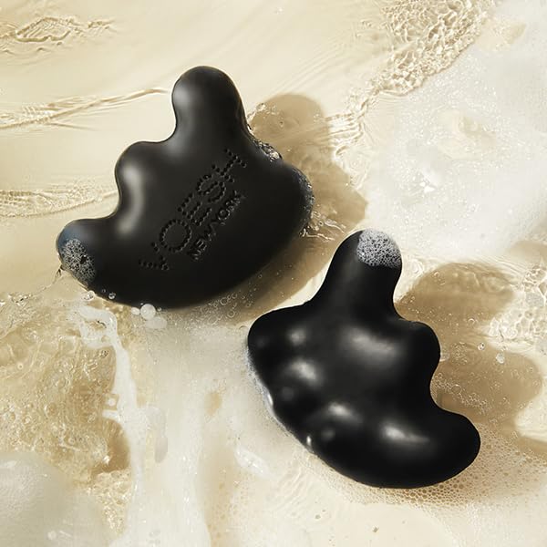 VOESH Gua Sha Cleansing Bar with Niacinamide & Vegan Probiotics - Rosemary Oil & Charcoal Powder for Deep Cleansing - Cruelty Free, Organic & Clean Skincare (3.7oz) - Perfect for Daily Facial Massage & Acne-Prone Skin Care Routine