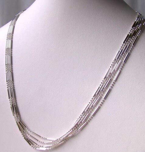 Italian Silver 5 Waterfall Chain 16