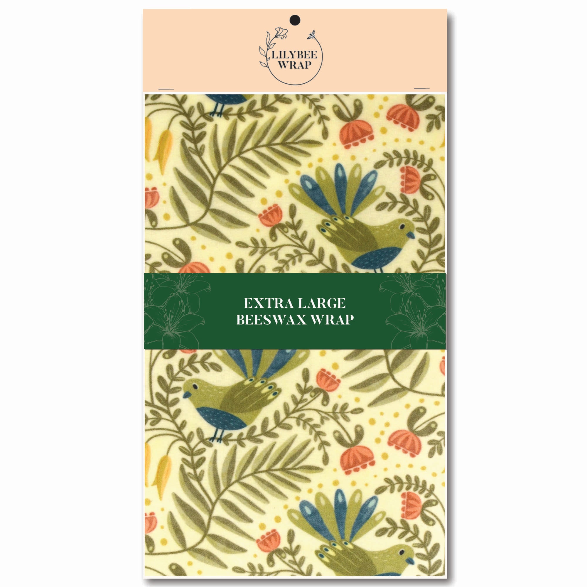 Eco-Friendly XL Beeswax Food Wrap - Reusable Sustainable Food Storage for Sandwiches, Fruits & Cheese - Perfect for Picnics, Lunch Boxes & Zero Waste Kitchens