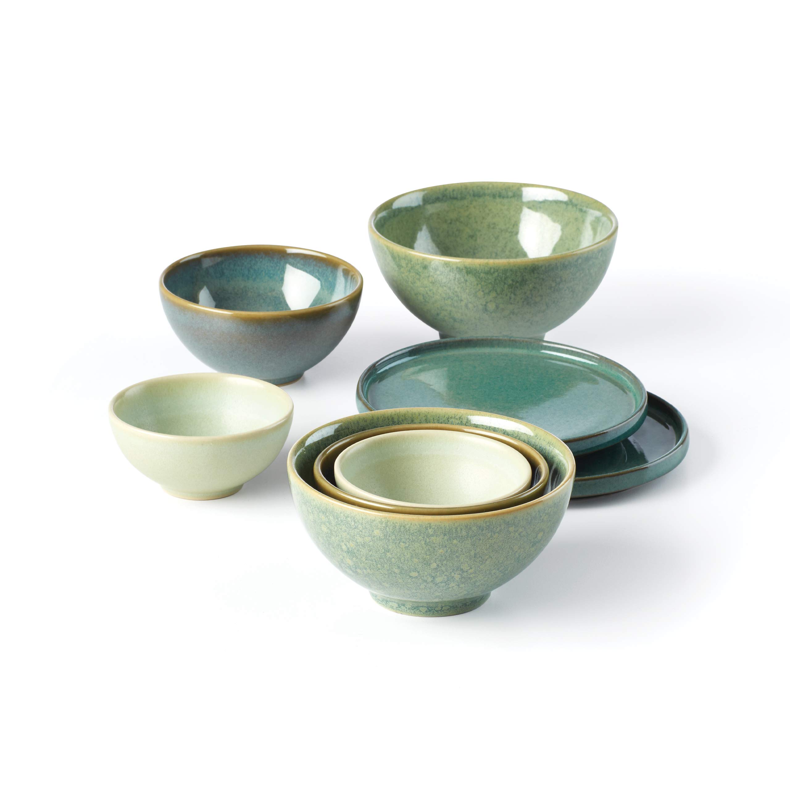 Lenox Mini Luna Nesting Bowls Set - 2.85 LB, 3-Piece Ceramic Mixing Bowls in Multi-Color for Baking, Cooking & Serving - Perfect for Small Kitchens, Dinners & Gift Giving