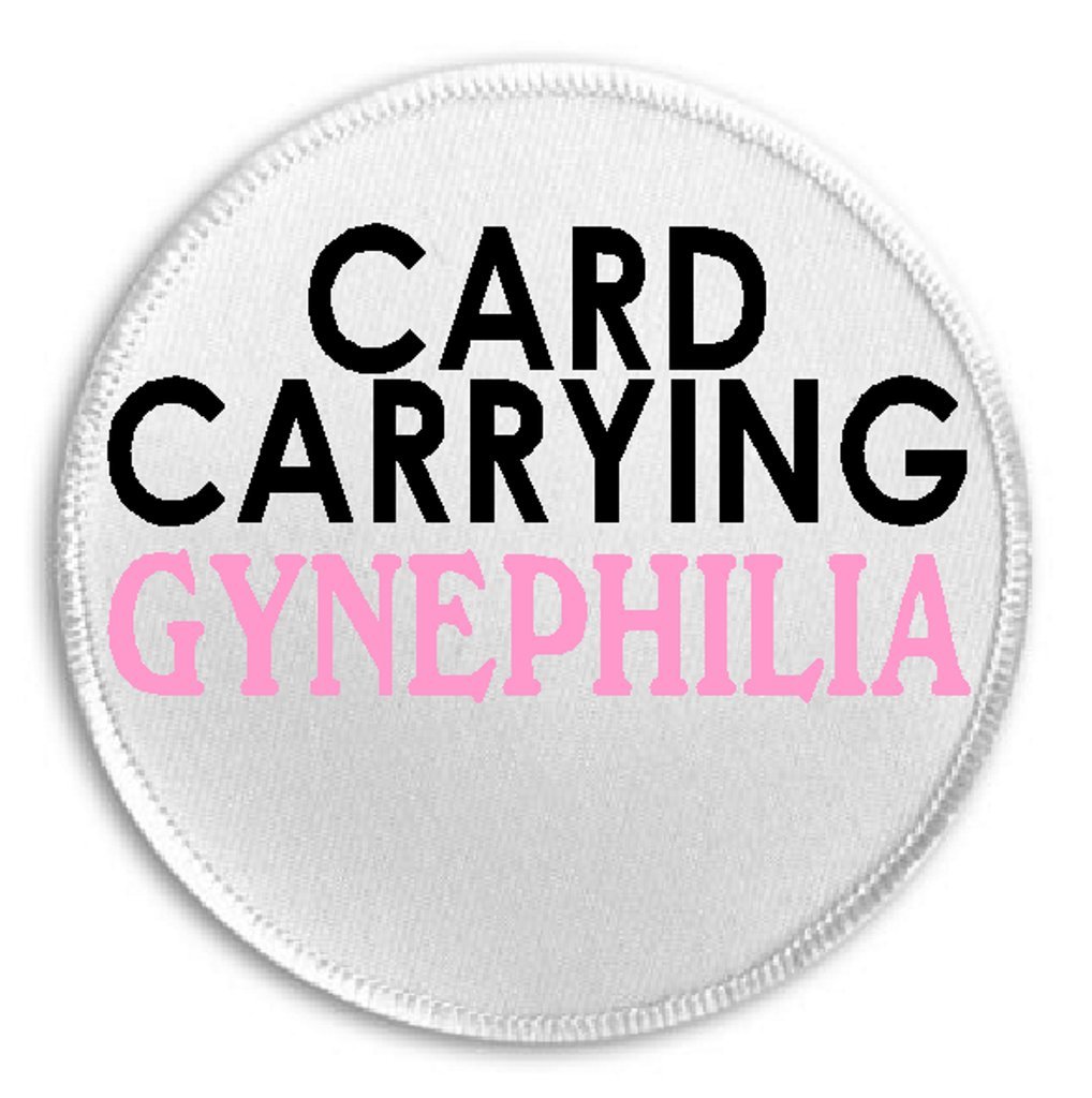 Card Carrying Gynephilia - 3 Inch Sew On or Iron On Patch for LGBTQ+ Pride, Sexuality Acceptance, Tumblr Aesthetic - Perfect for Jackets, Backpacks, Denim & DIY Crafts