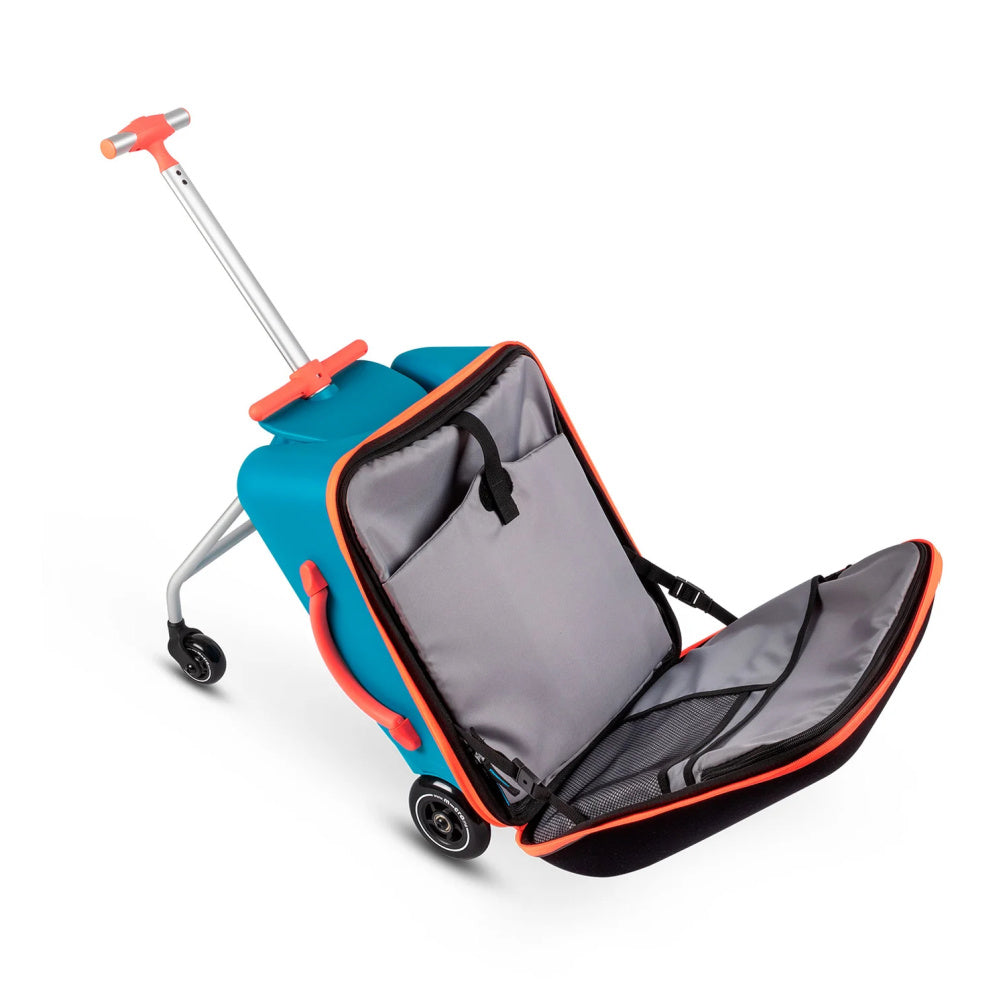 Micro Eazy Luggage Ride On - Lightweight Foldable Travel Suitcase with Wheels for Kids & Toddlers - Perfect for Airports, Vacations, and Family Trips
