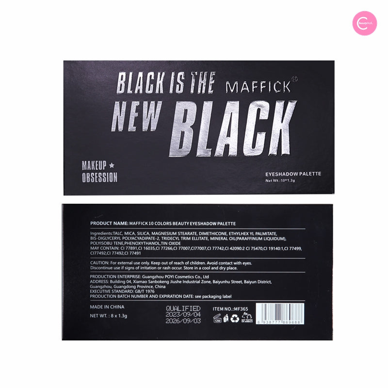 MAFFICK 10 Color Professional Eyeshadow Palette - Highly Pigmented, Long Lasting Makeup for Day & Night Looks - Perfect for Parties, Weddings & Everyday Wear