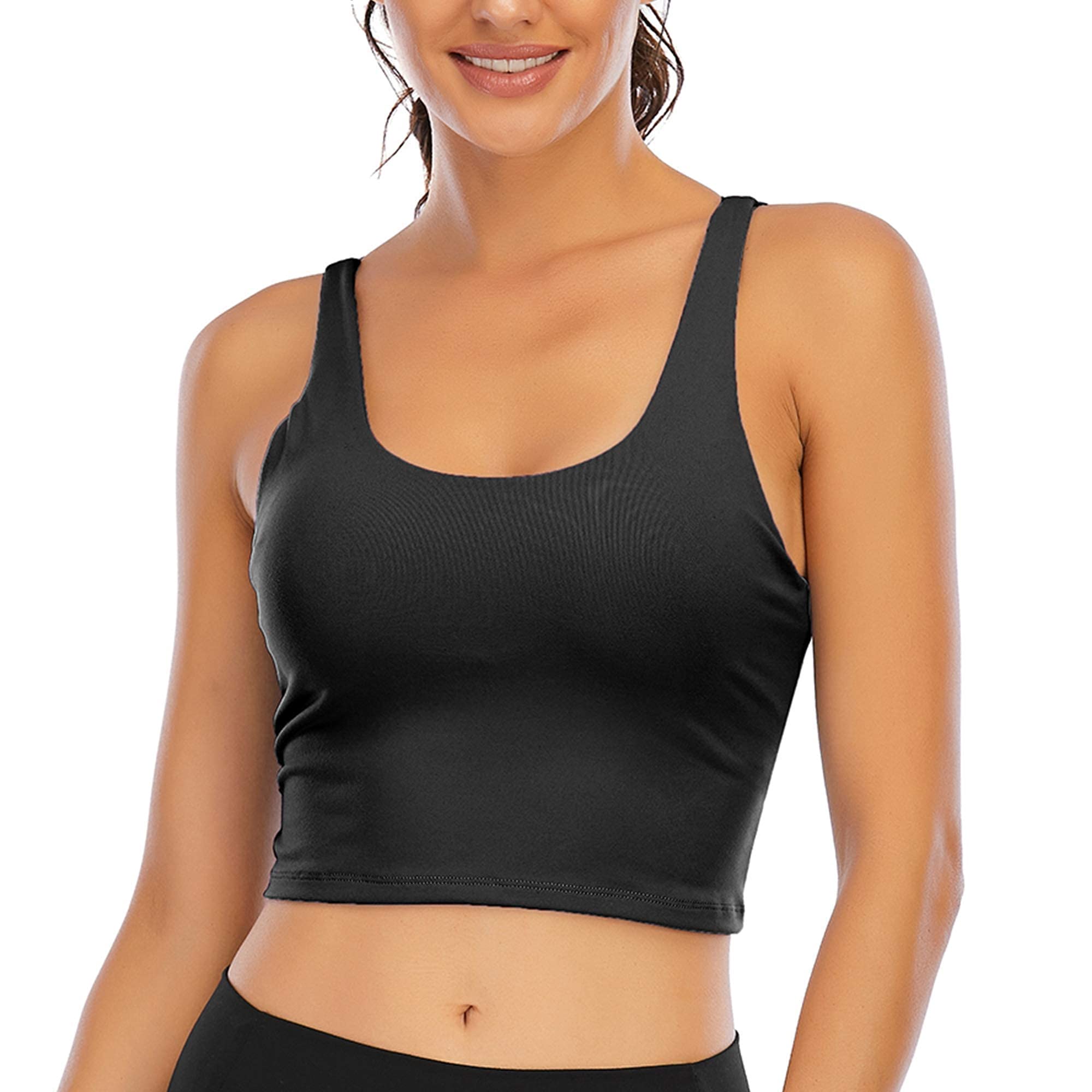 Women's Longline Padded Sports Bra - High Support Yoga Crop Top for Workout & Fitness | Perfect for Running, Gym, Yoga & Activewear
