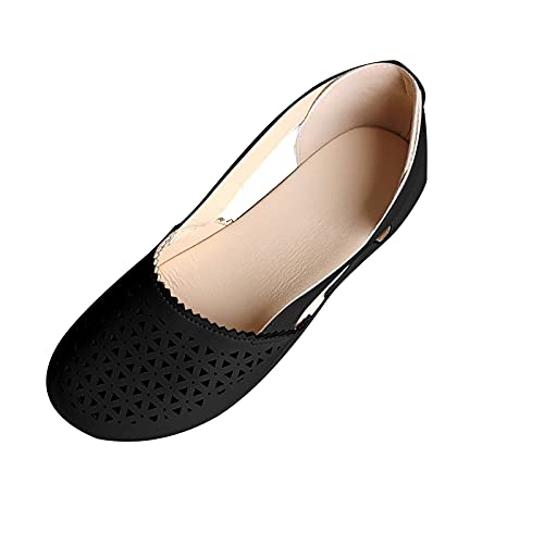 Women's Wedge Sandals with Arch Support | Non-Slip Summer Casual Slip-On Shoes | Vintage Cutout Loafers for Beach, Travel & Everyday Wear