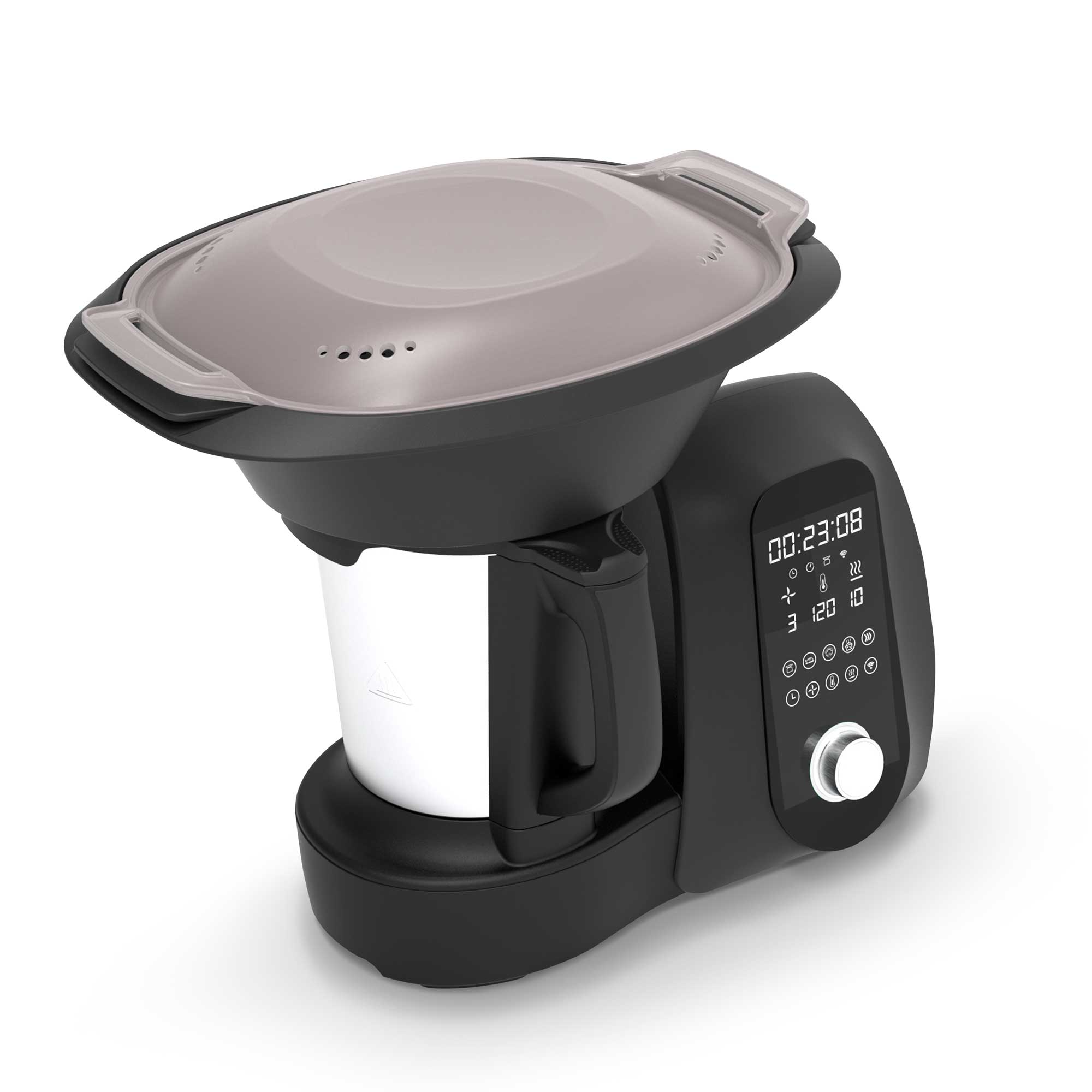 Baridi All-in-One Smart Thermo Cooker with 18 Preset Functions & App-Guided Recipes - Black (DH163) | Perfect for Meal Prep, Healthy Cooking & Busy Families